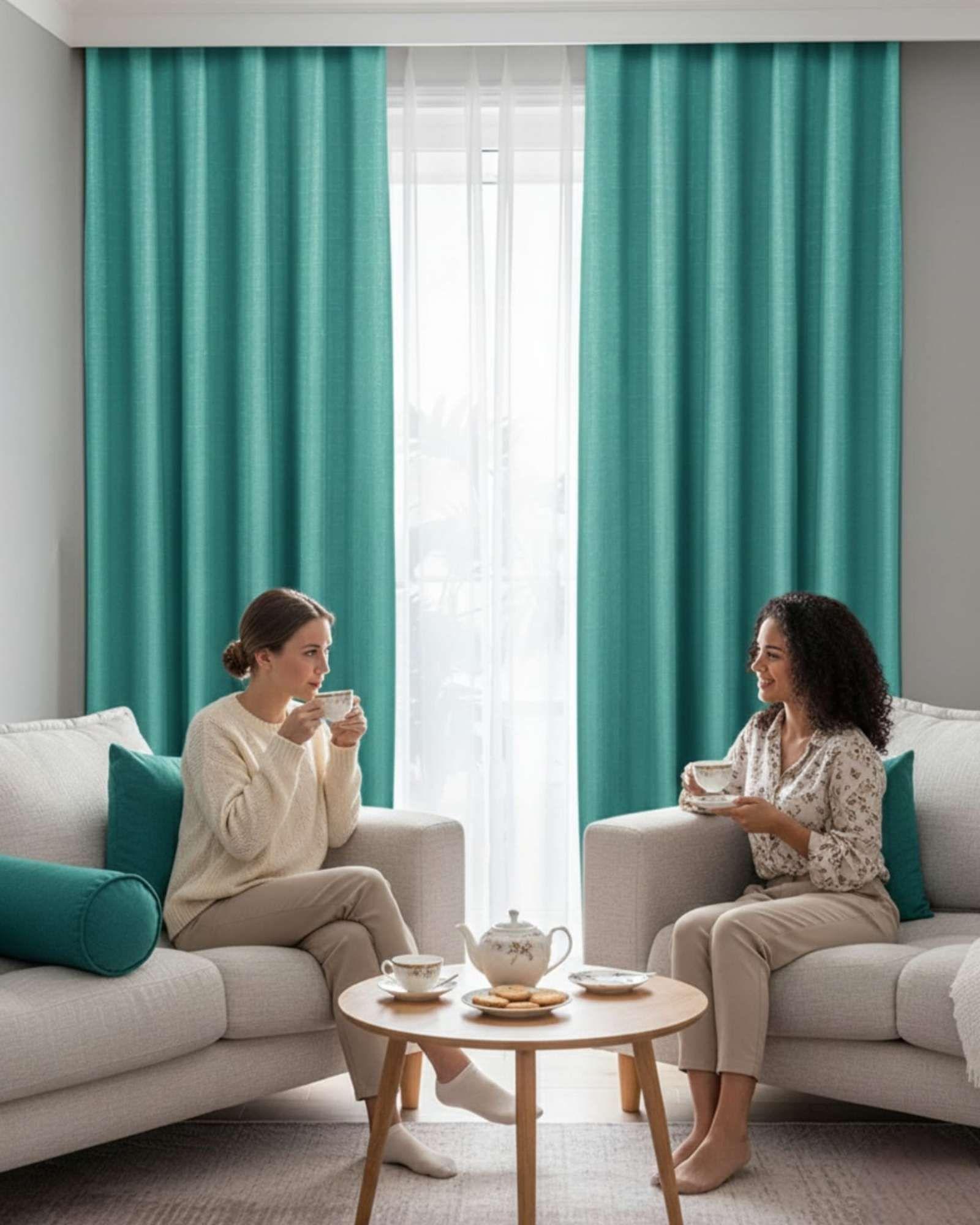 Juego de Cortinas Blackout Premium Engomadas m8-4