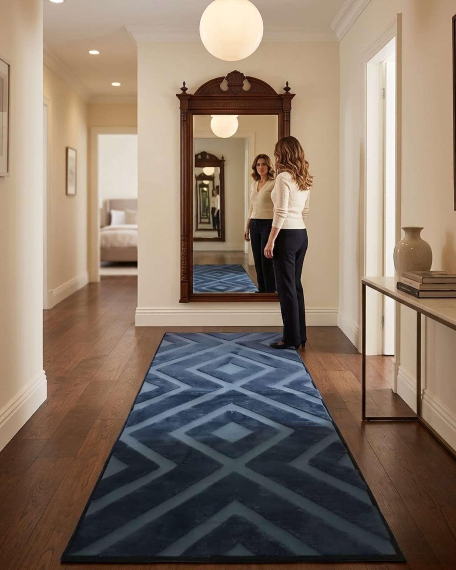 Alfombra de Pasillo Minimalista Jacquard 60x160 Cm m2-3