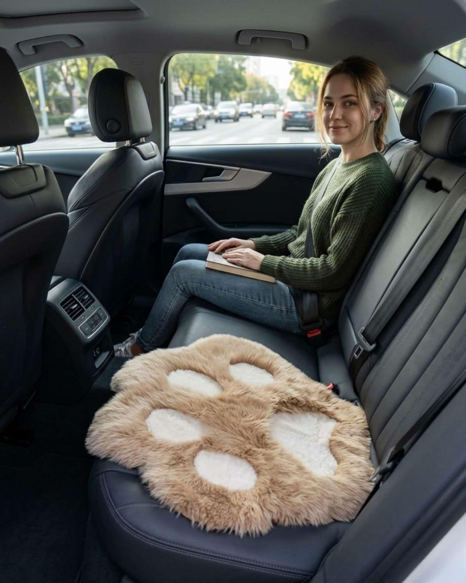 Set de 2 alfombras Decorativa Forma Pata Gato Suave 70x80cm rosa-4