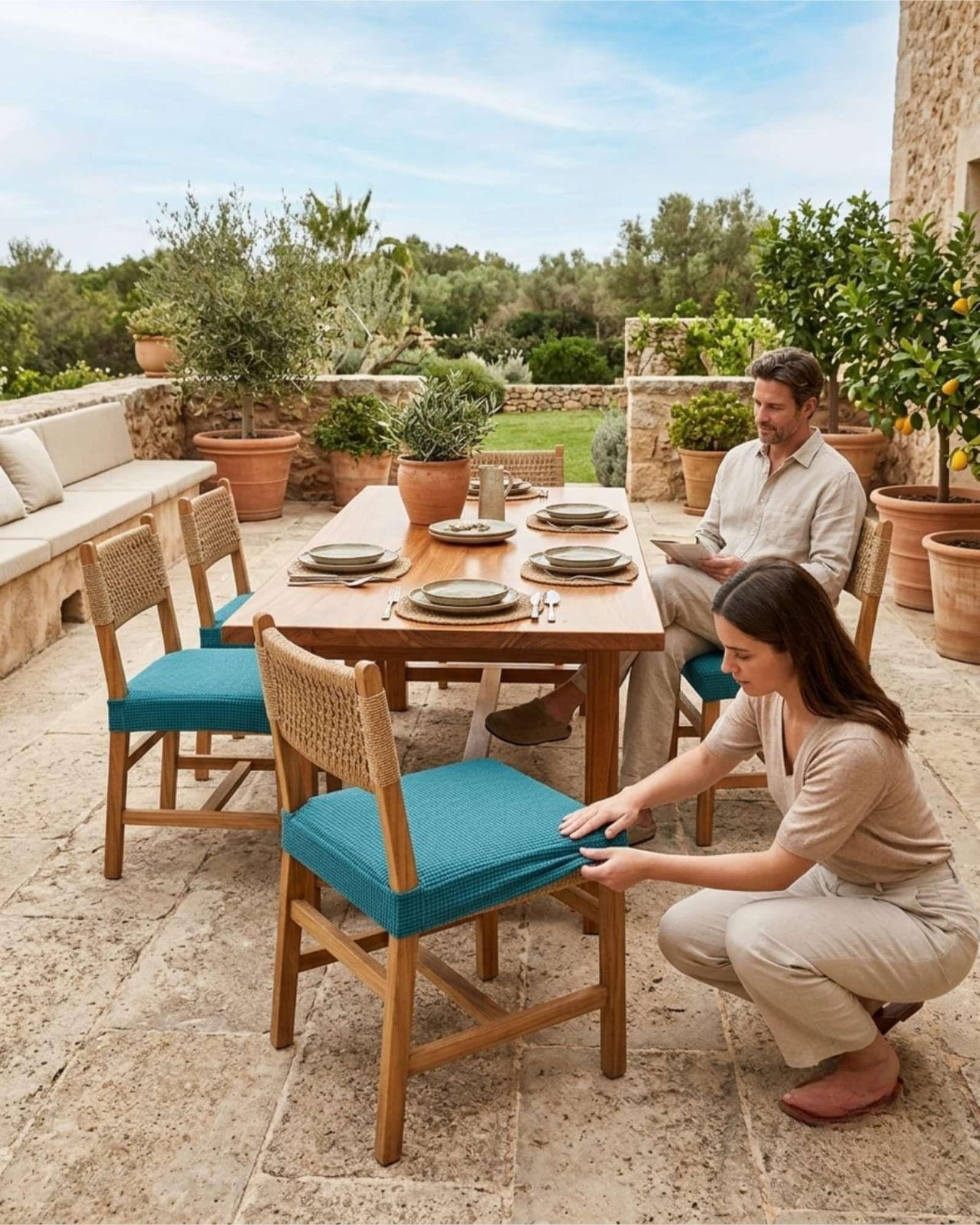 Pack x6 Fundas Cubre Asiento para Silla de Comedor Elásticas S3-3
