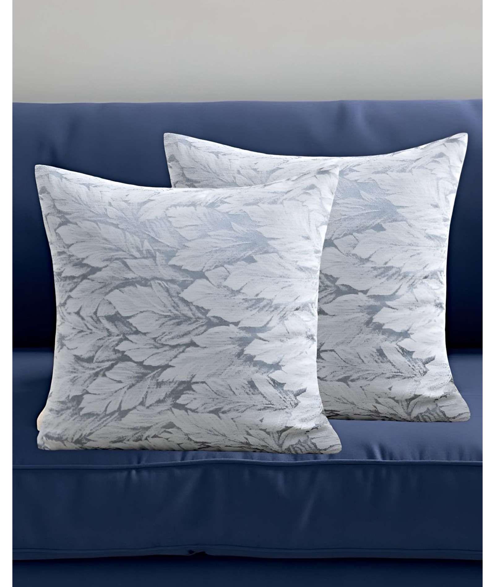 JUEGO DE 2 FUNDAS DE COJINES DISEÑO HOJA 45CM X 45 CM A2-3