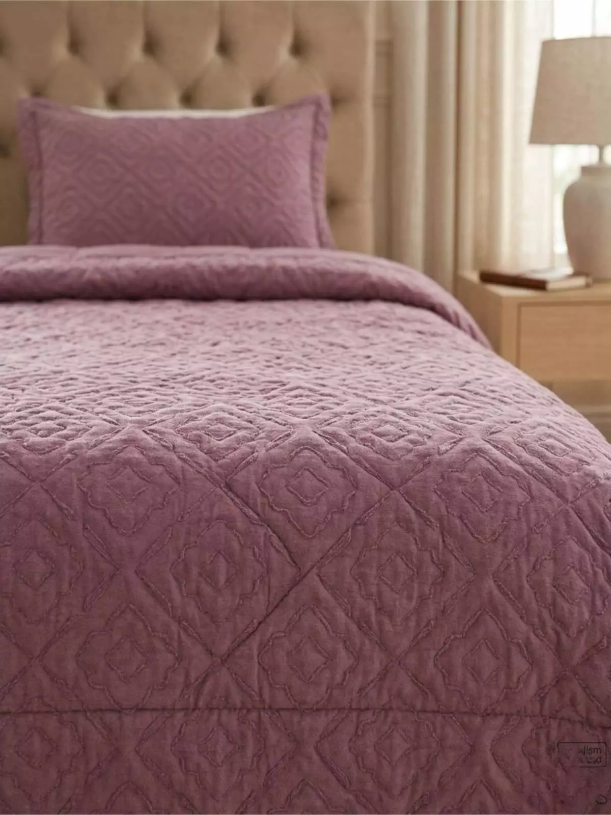 Plumón Nordicos 1.5 Plazas Diseño Geométrico + Funda rosado-3