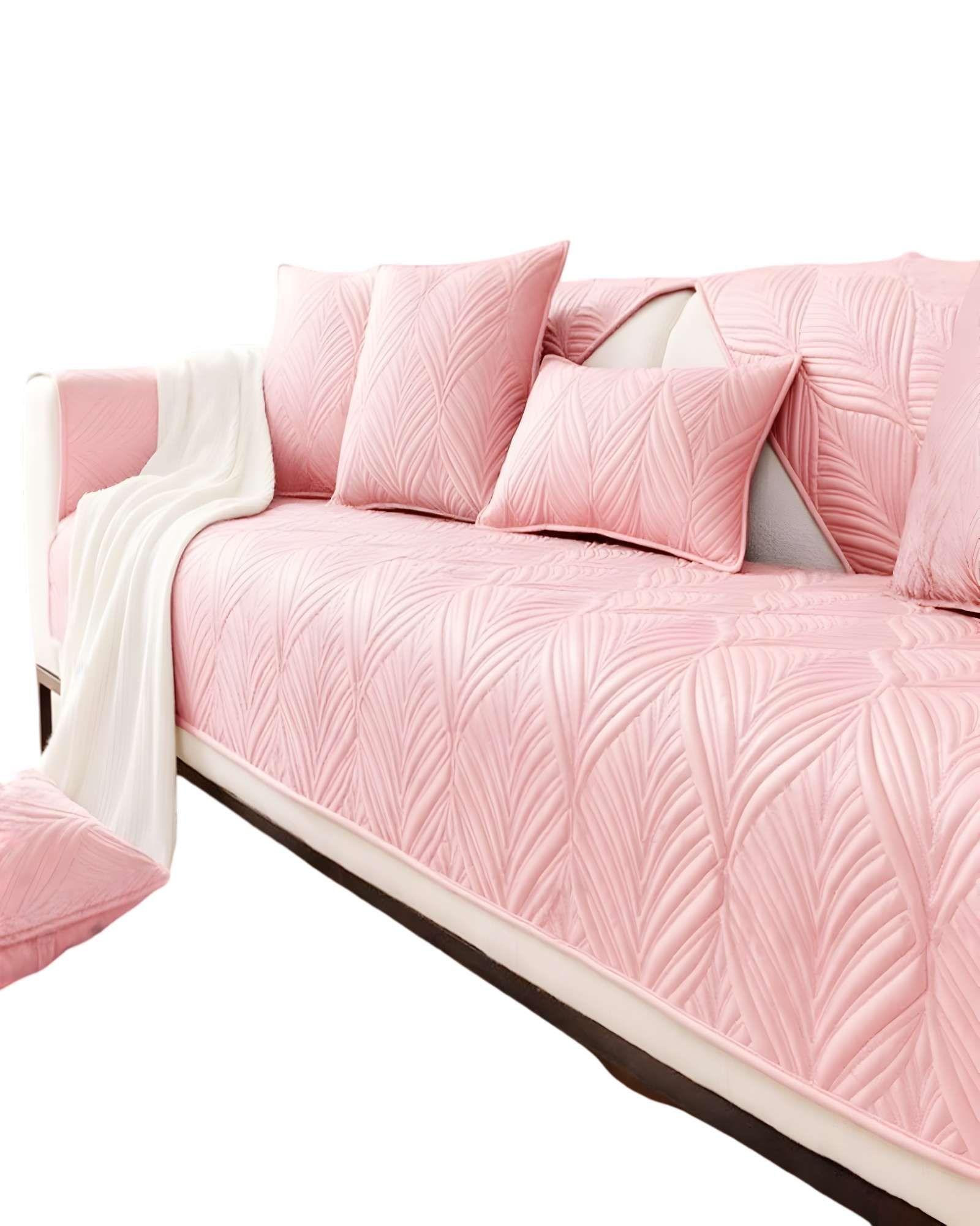 FUNDAS MAT PARA SOFA CON DISEÑO DE LINEAS ROSA-0