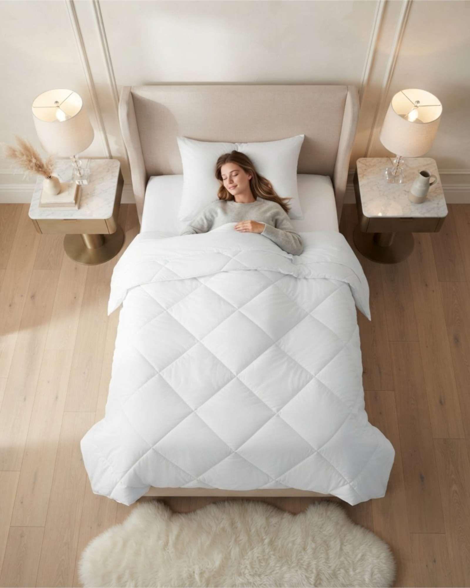 Plumon Elegante Plaza y Media Para Verano Mas Almohada m1-0