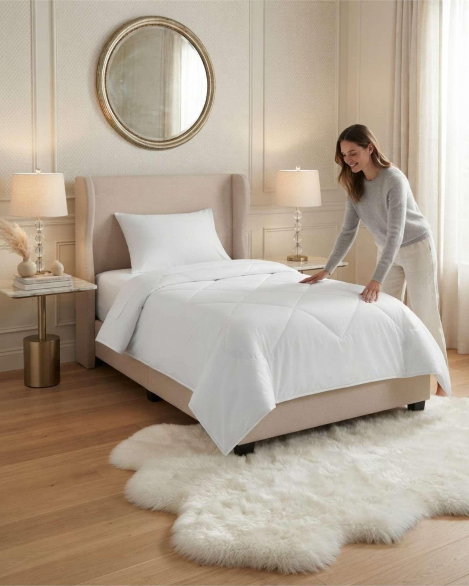 Plumon Elegante Plaza y Media Para Verano Mas Almohada m1-3