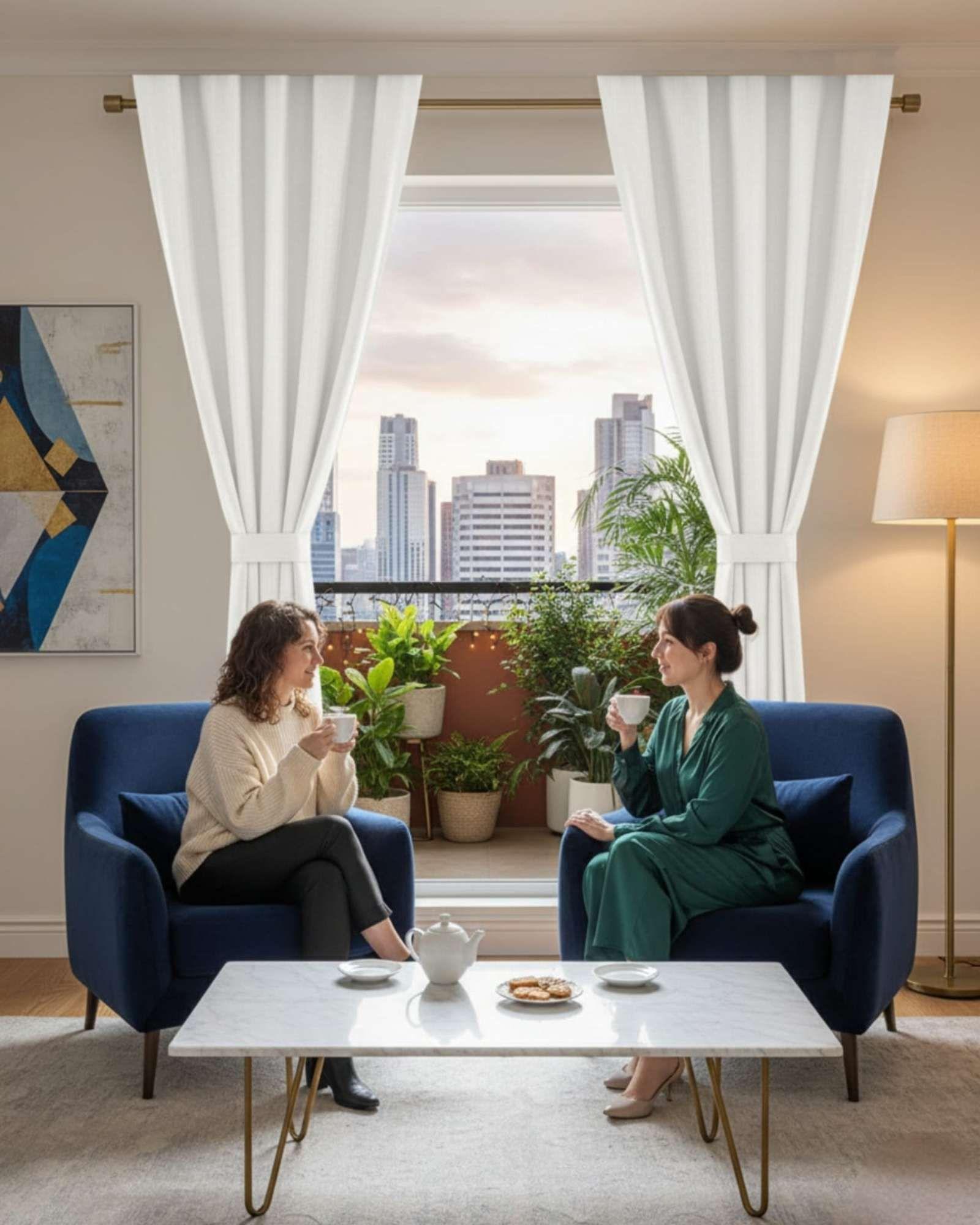 Juego de Cortinas Blackout Premium Engomadas m1-2