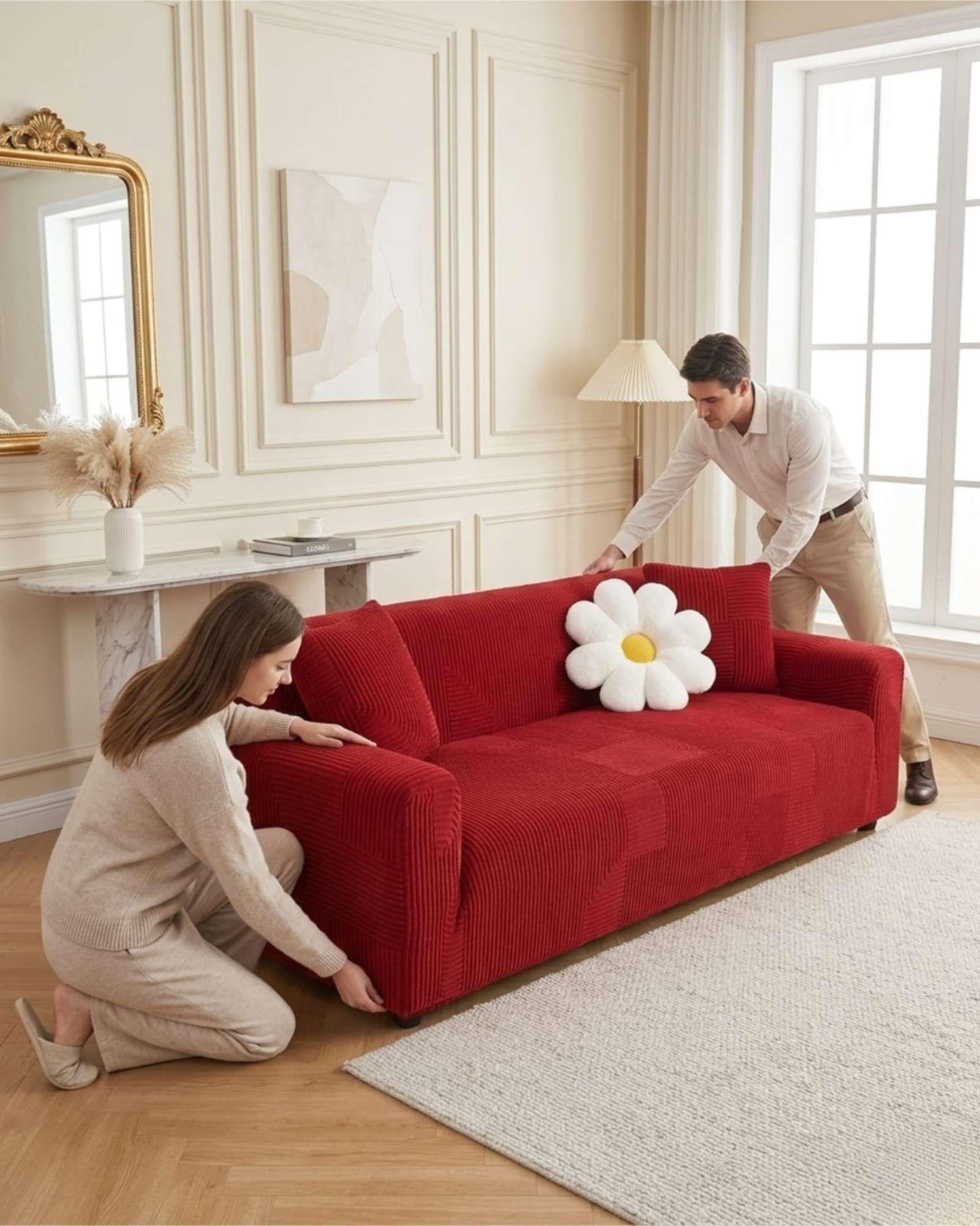 Funda Para Sofa 1 Cuerpos Diseño Moderno De Polar m4-0