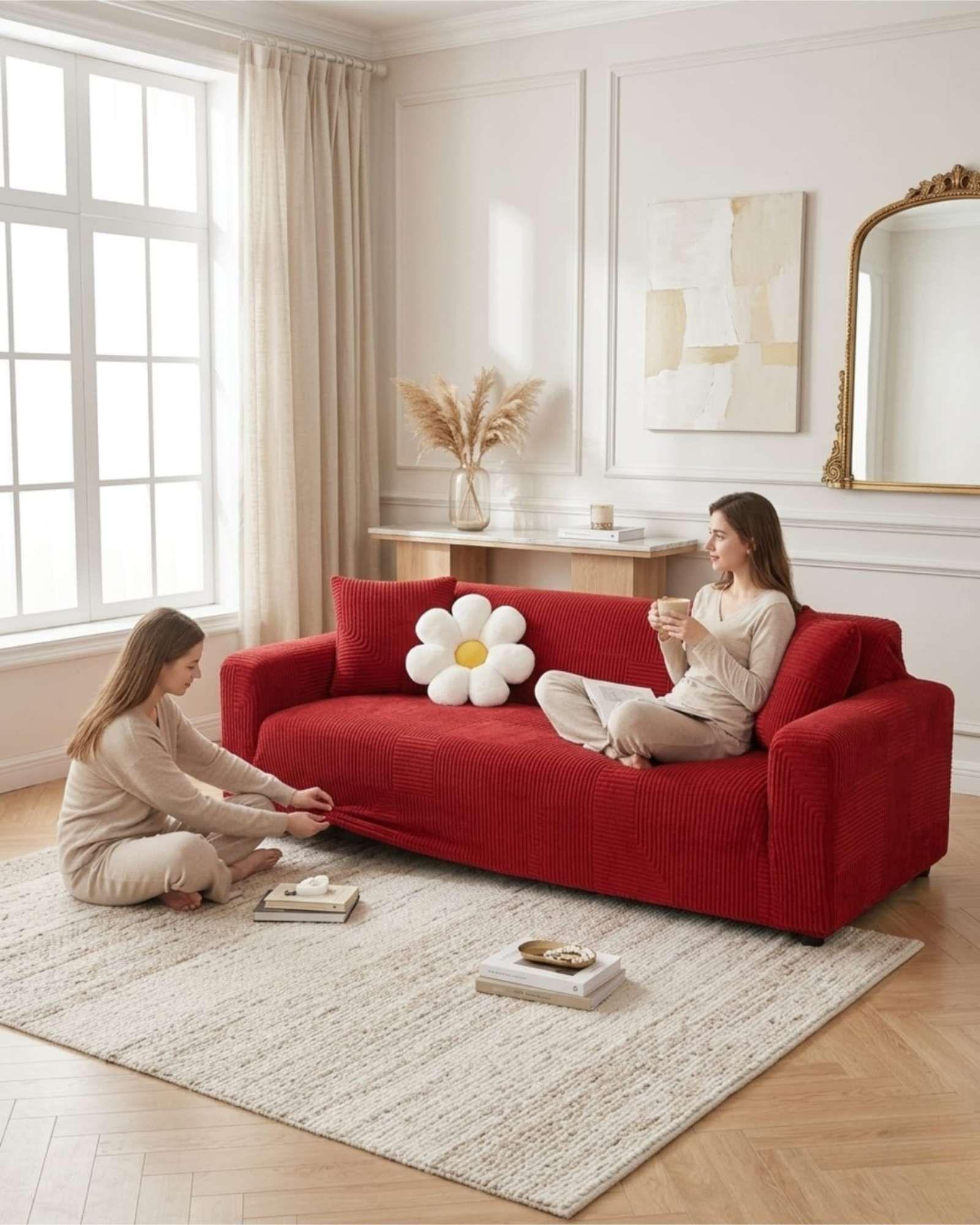 Funda Para Sofa 1 Cuerpos Diseño Moderno De Polar m4-3