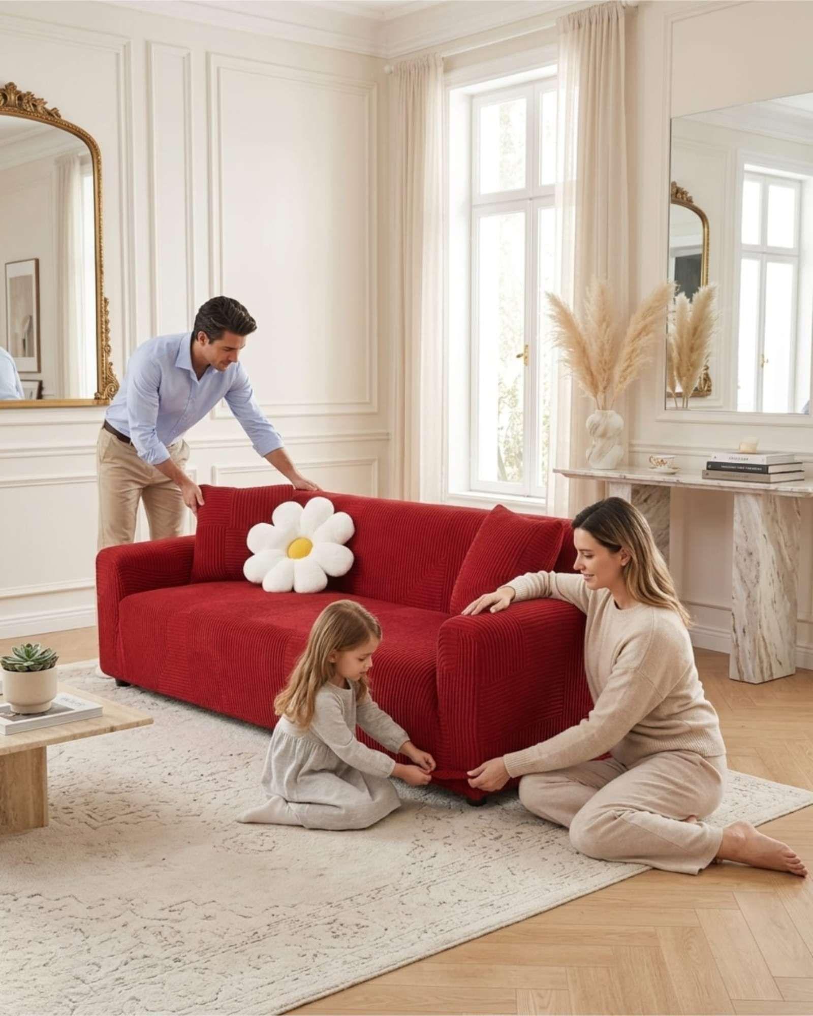 Funda Para Sofa 1 Cuerpos Diseño Moderno De Polar m4-4