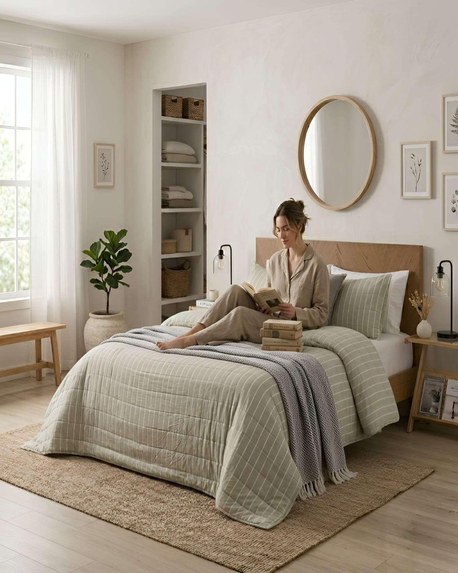Quilt King Palma Cationic Con Sherpa Para Invierno m1-0