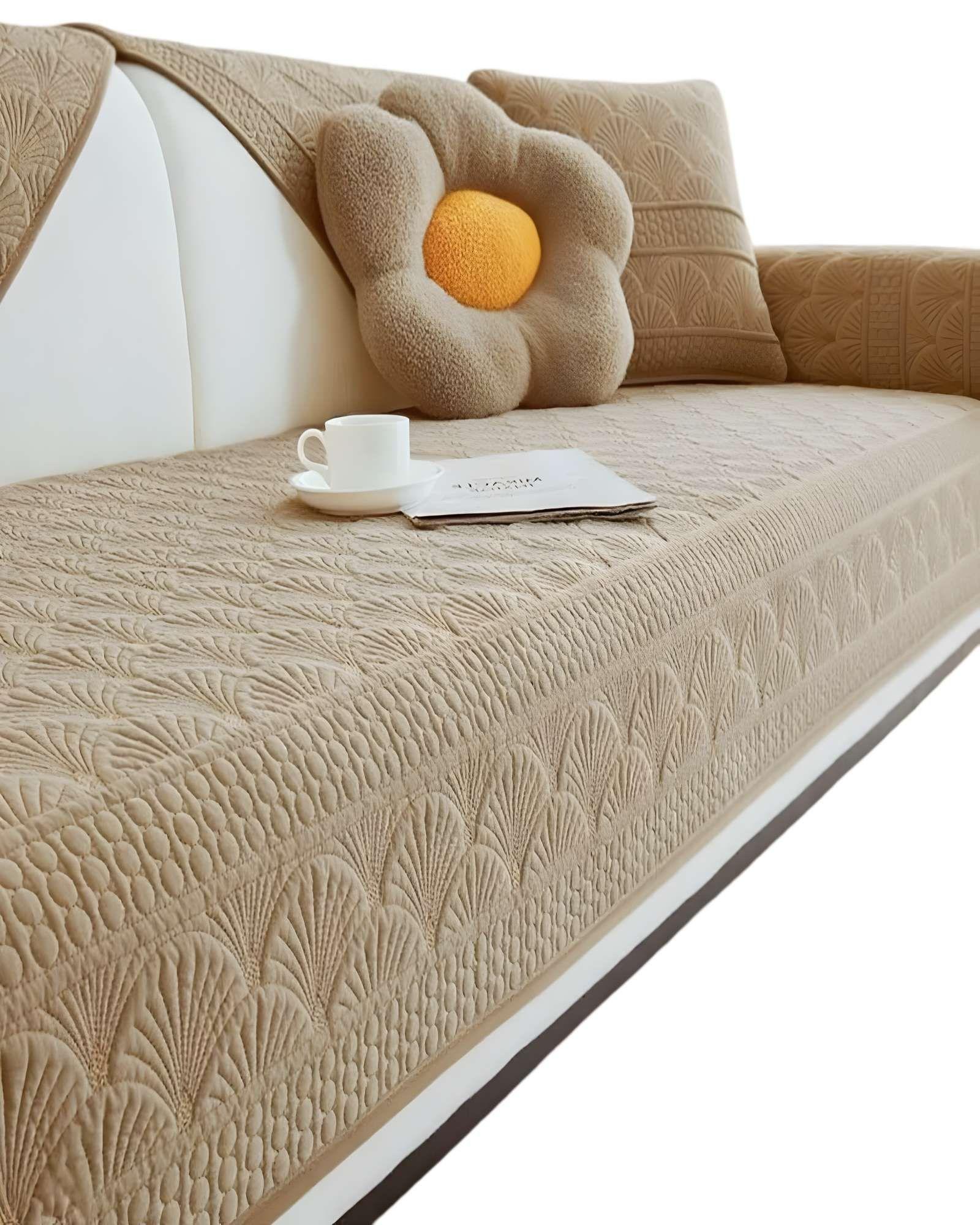 FUNDAS MAT PARA SOFA CON DISEÑO DE OSTRA BEIGE-1