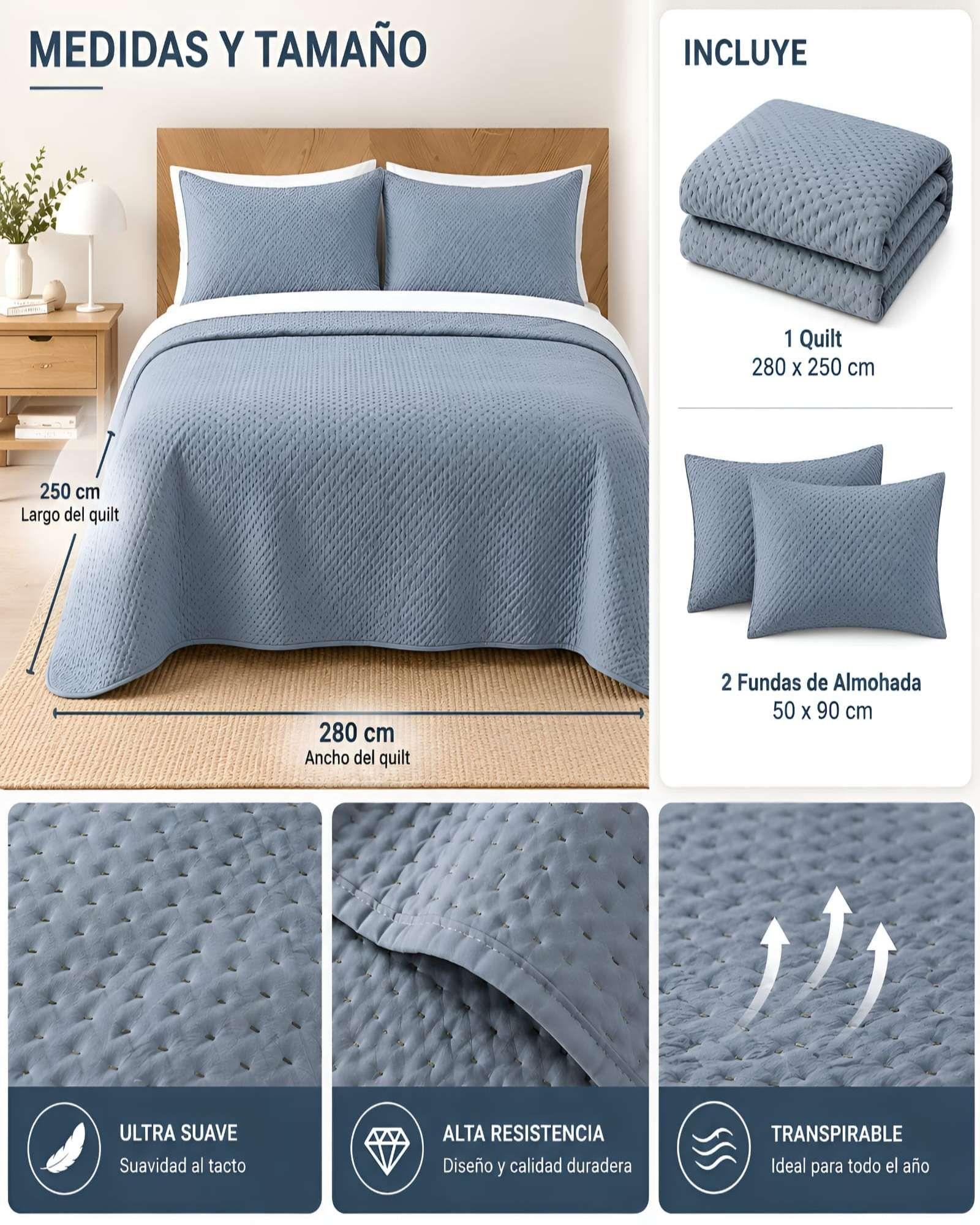 Quilt Cádiz Ultra Soft Mashini Super King 280 x 250 cm  01-4