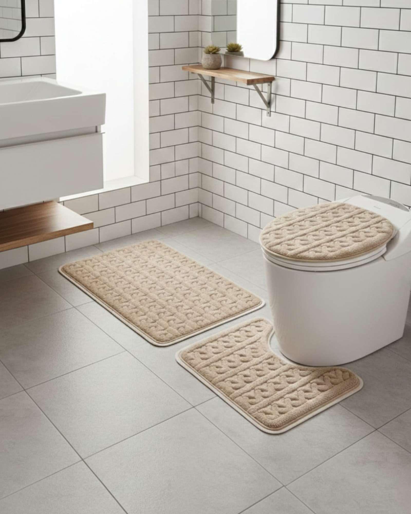 SET DE BAÑO 3 PIEZAS SUAVES Y ABSORBENTES m12-0