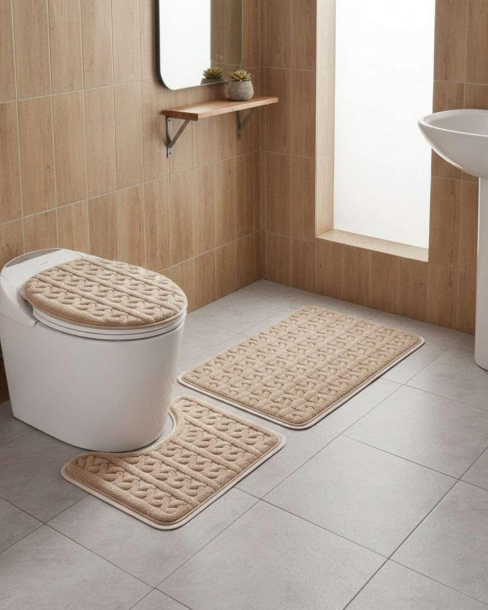 SET DE BAÑO 3 PIEZAS SUAVES Y ABSORBENTES m12-1