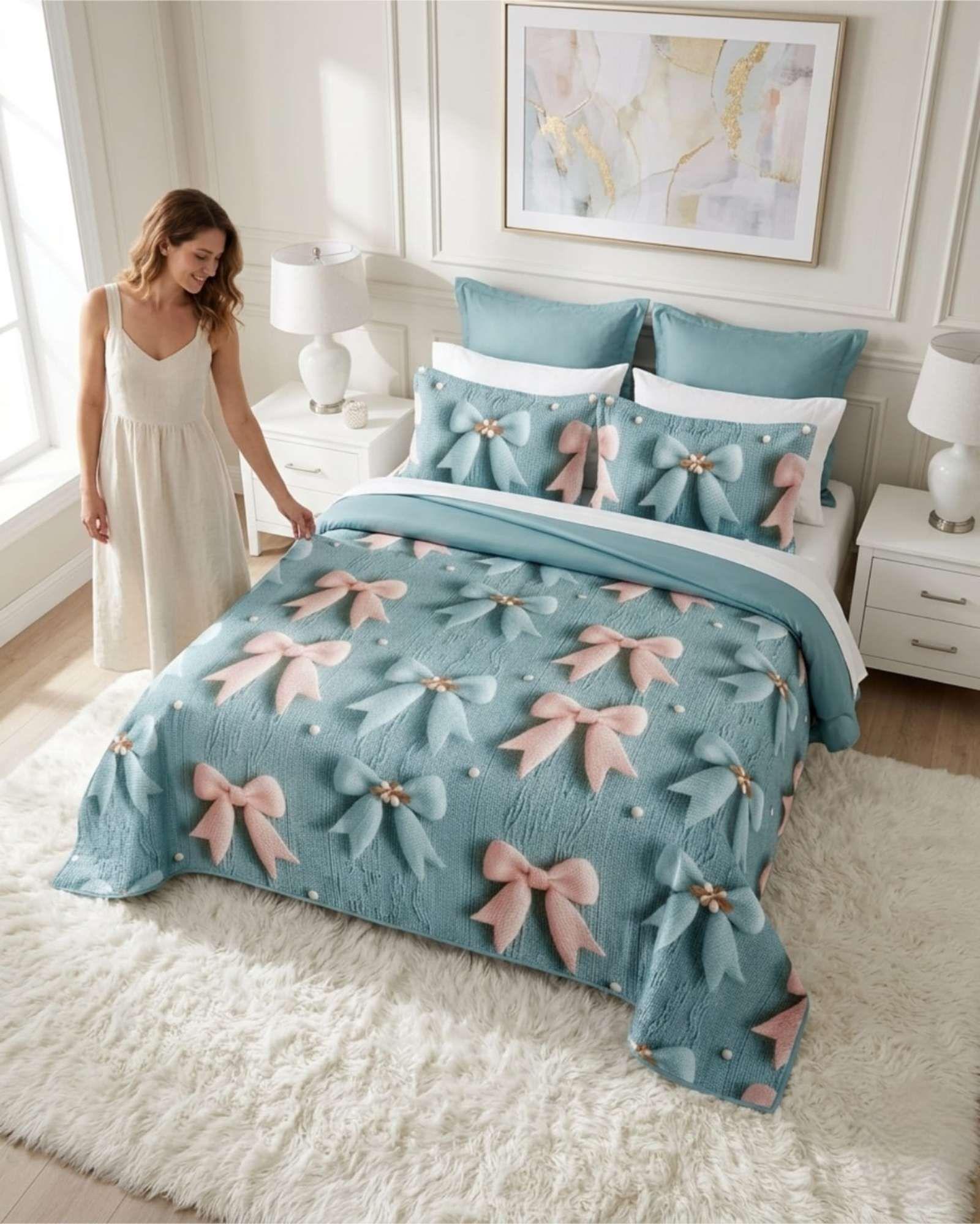 Quilt Cubrecamas Ligero Verano Efecto 5D 2Plaza 2P1-1