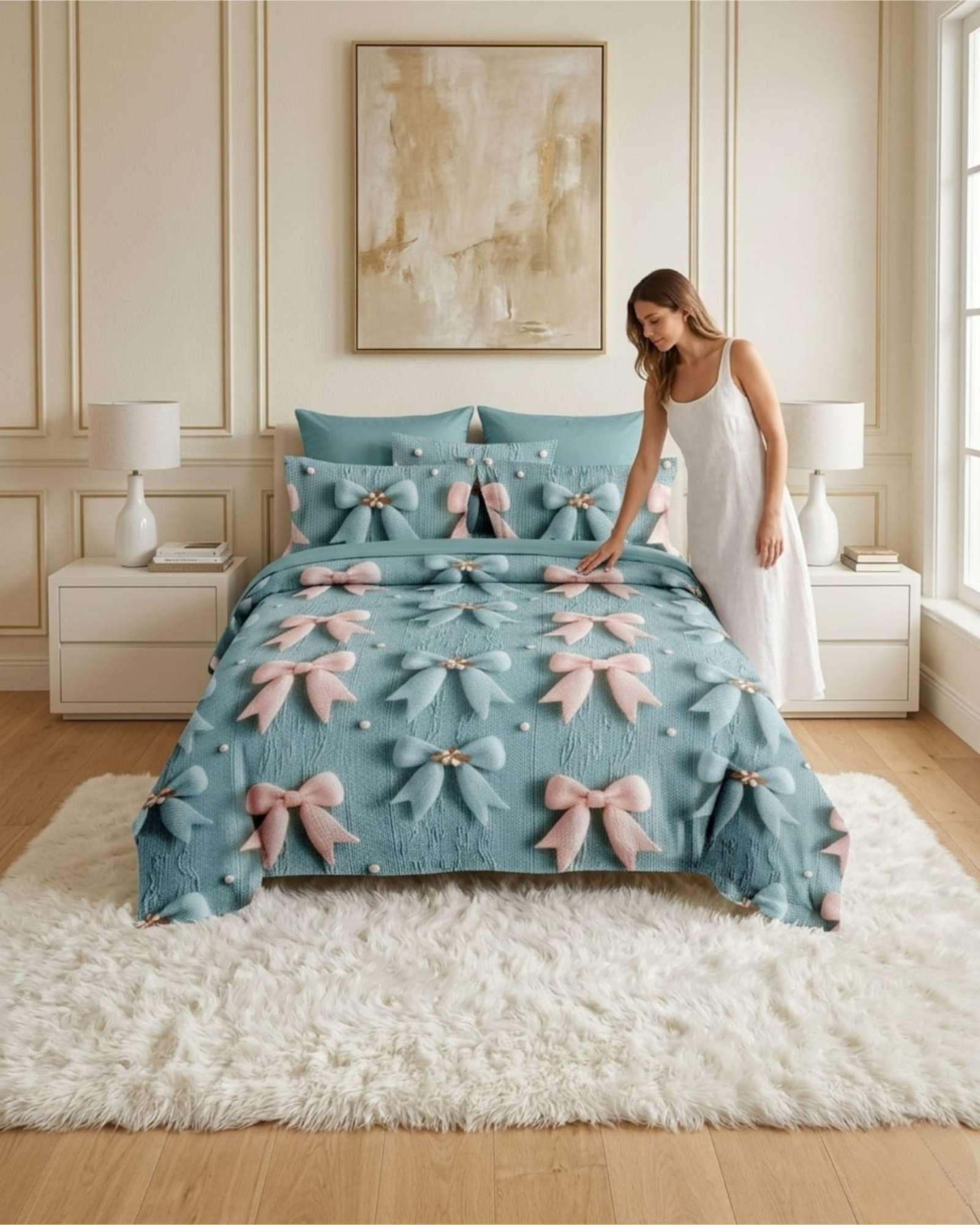 Quilt Cubrecamas Ligero Verano Efecto 5D 2Plaza 2P1-3