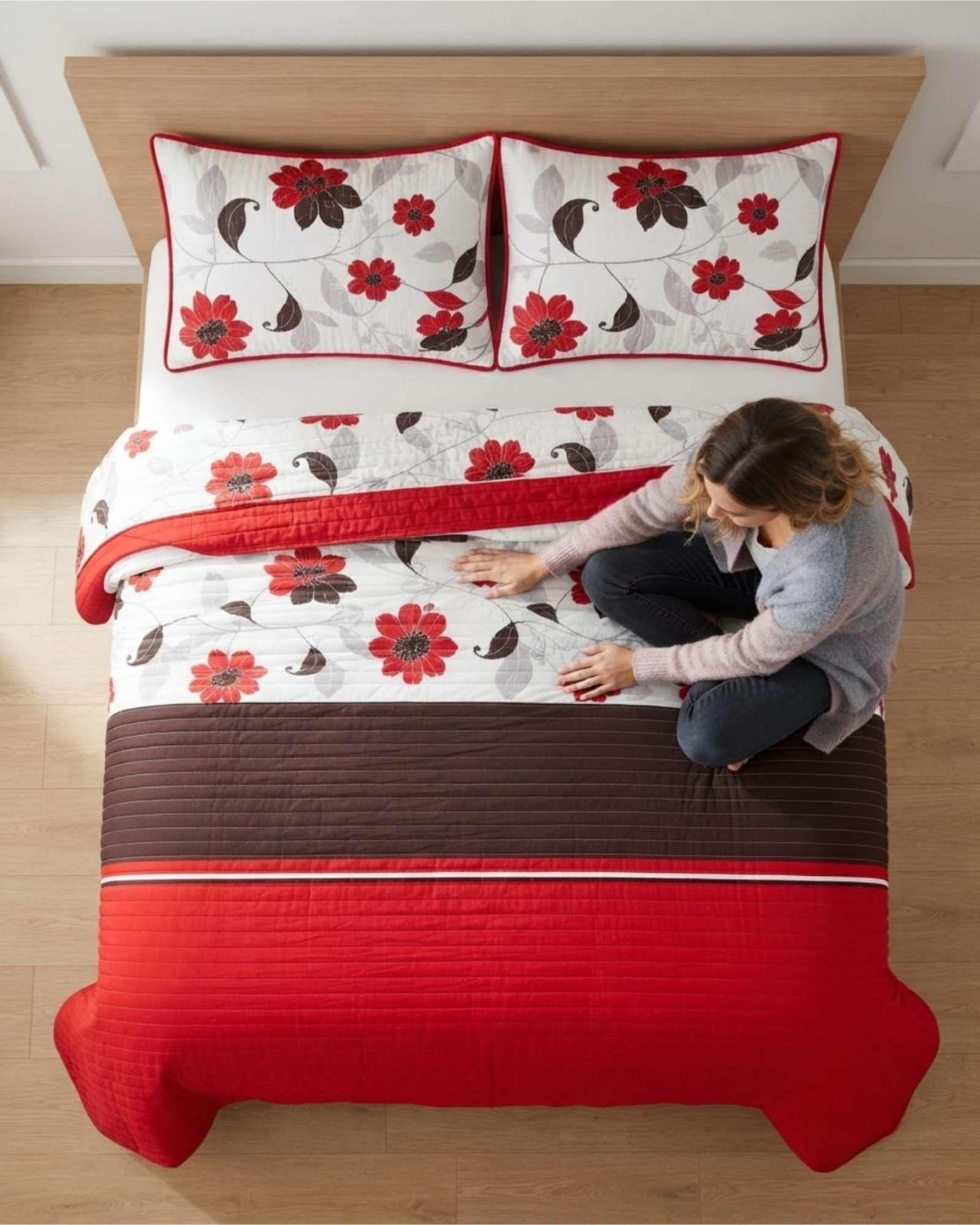 Cubrecamas Delgado King Mas Almohadas Ideal Para Verano m18-2