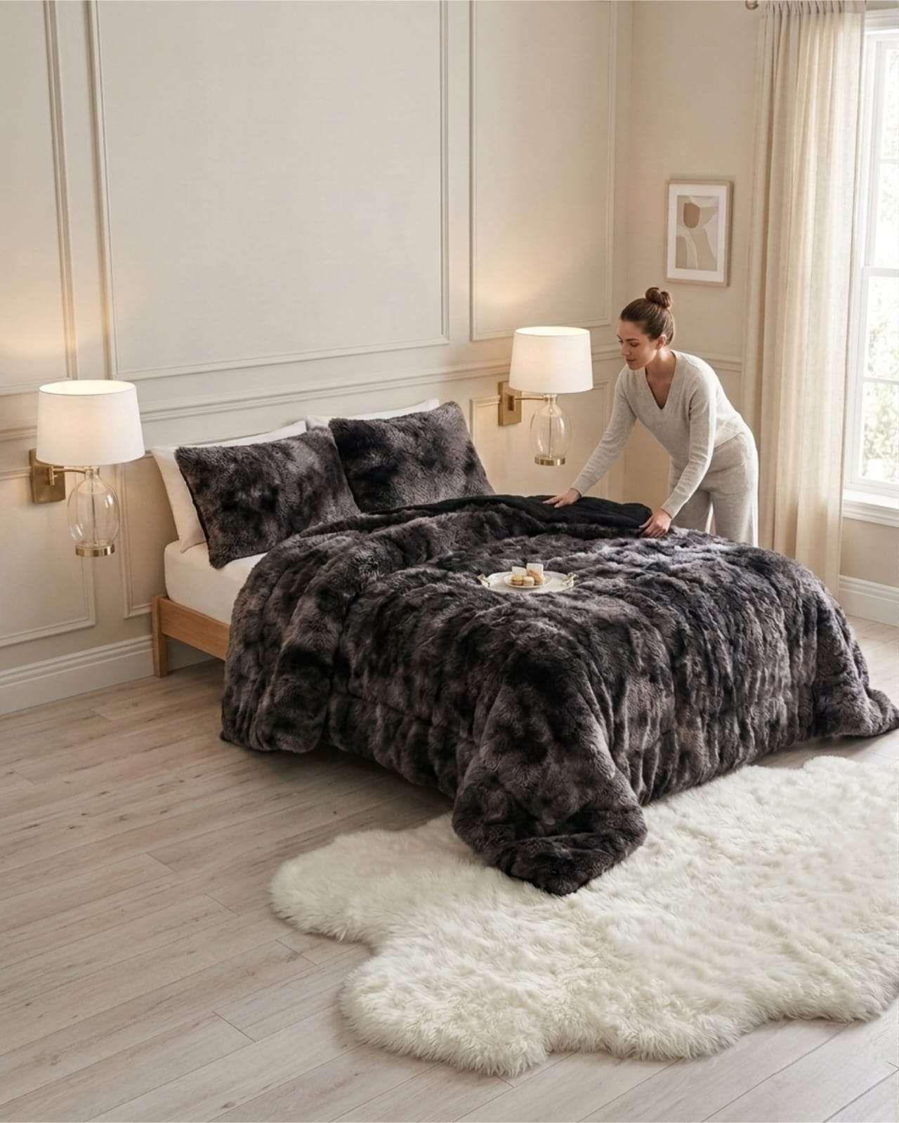 Cubre-Cama Shaggy con Chiporro – Textura Extra Suave 2 Plazas 03-0