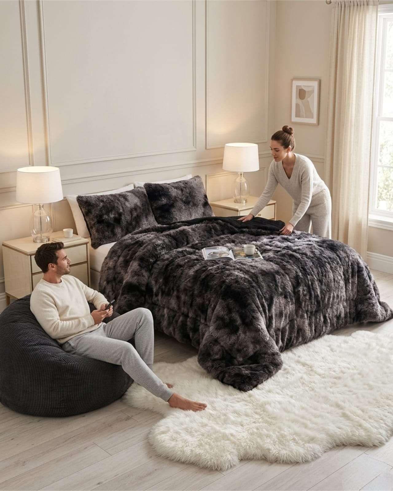 Cubre-Cama Shaggy con Chiporro – Textura Extra Suave 2 Plazas 03-3
