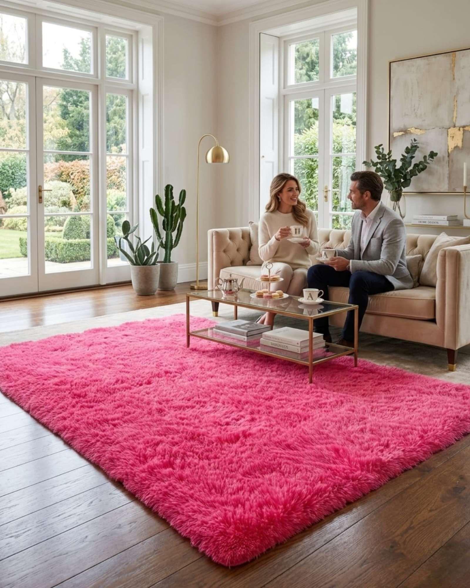 Alfombra Shaggy Peluda Extra Suave VERANO / INVIERNO 240 x 200 cm  -12-3