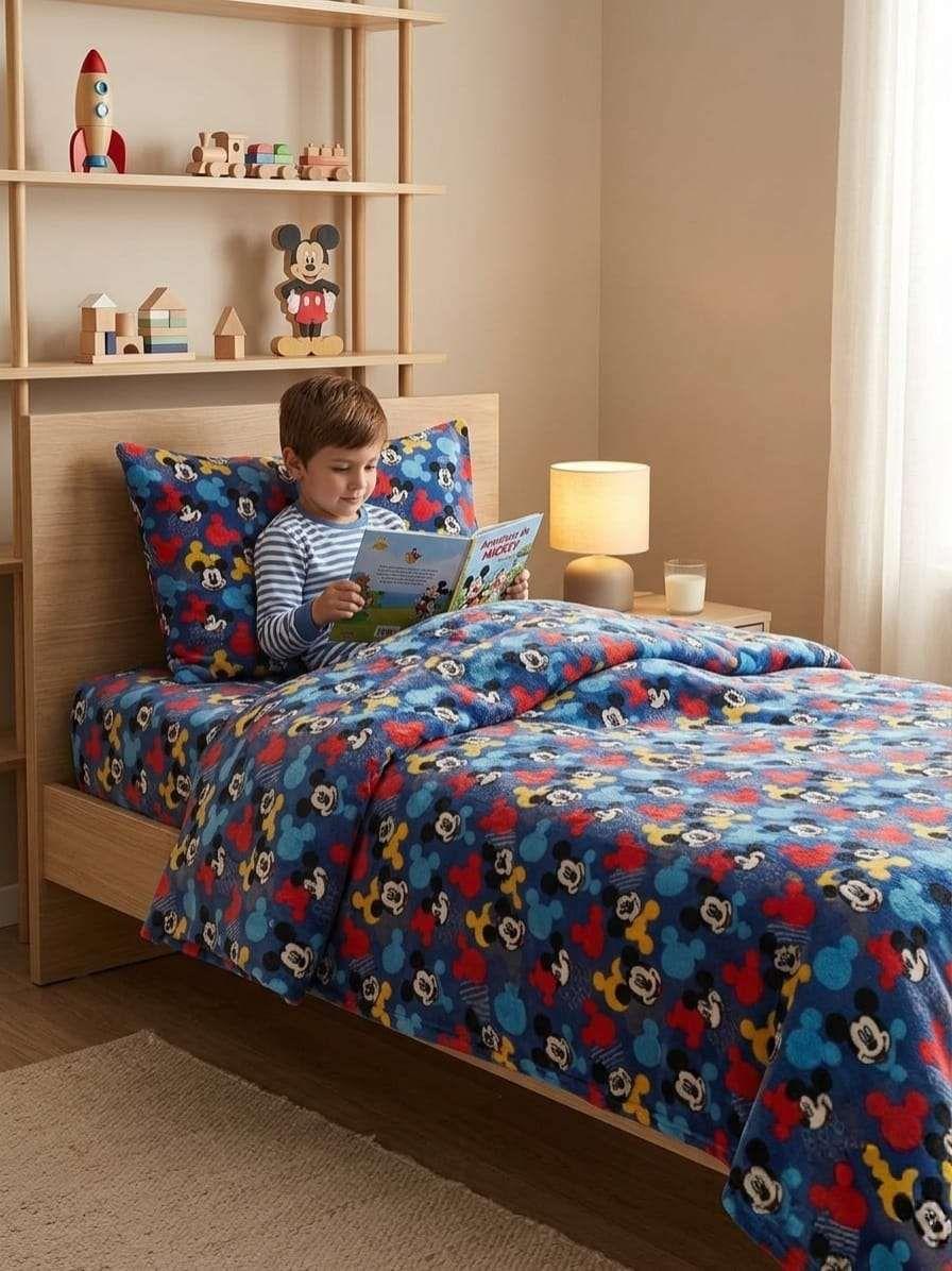 Juego Sábanas de Polar 1,5 plaza Diseño Infantil Estampado B4-1