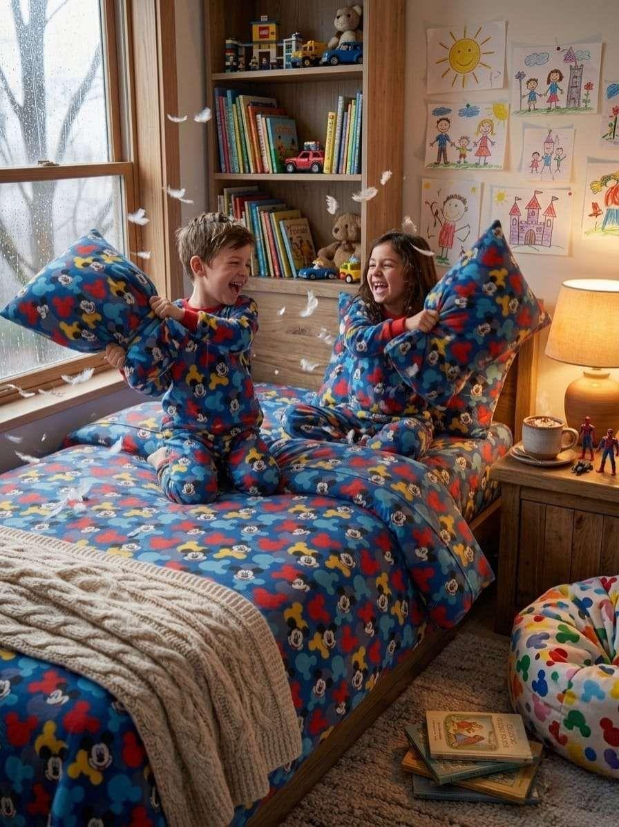 Juego Sábanas de Polar 1,5 plaza Diseño Infantil Estampado B4-2
