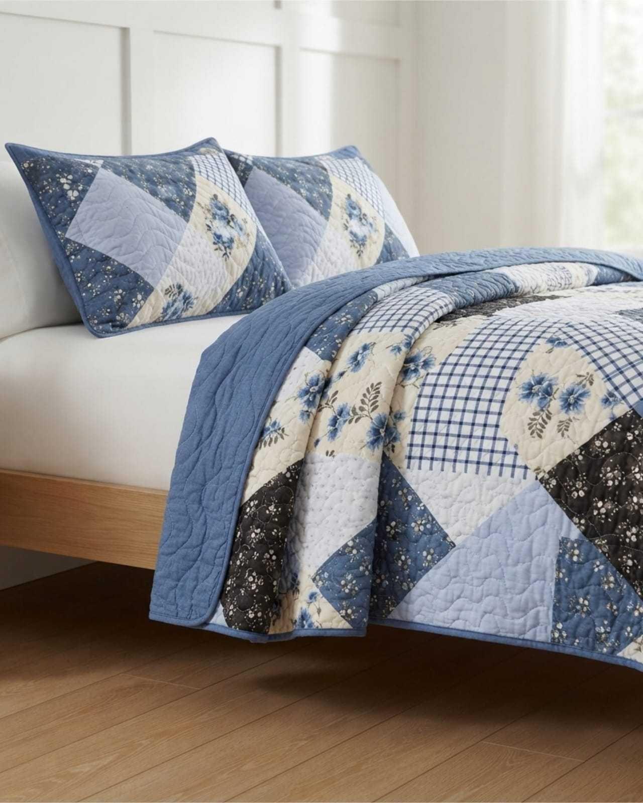 Cubrecamas Delgado 2 Plazas Mas Almohadas Ideal Para Verano m29-2