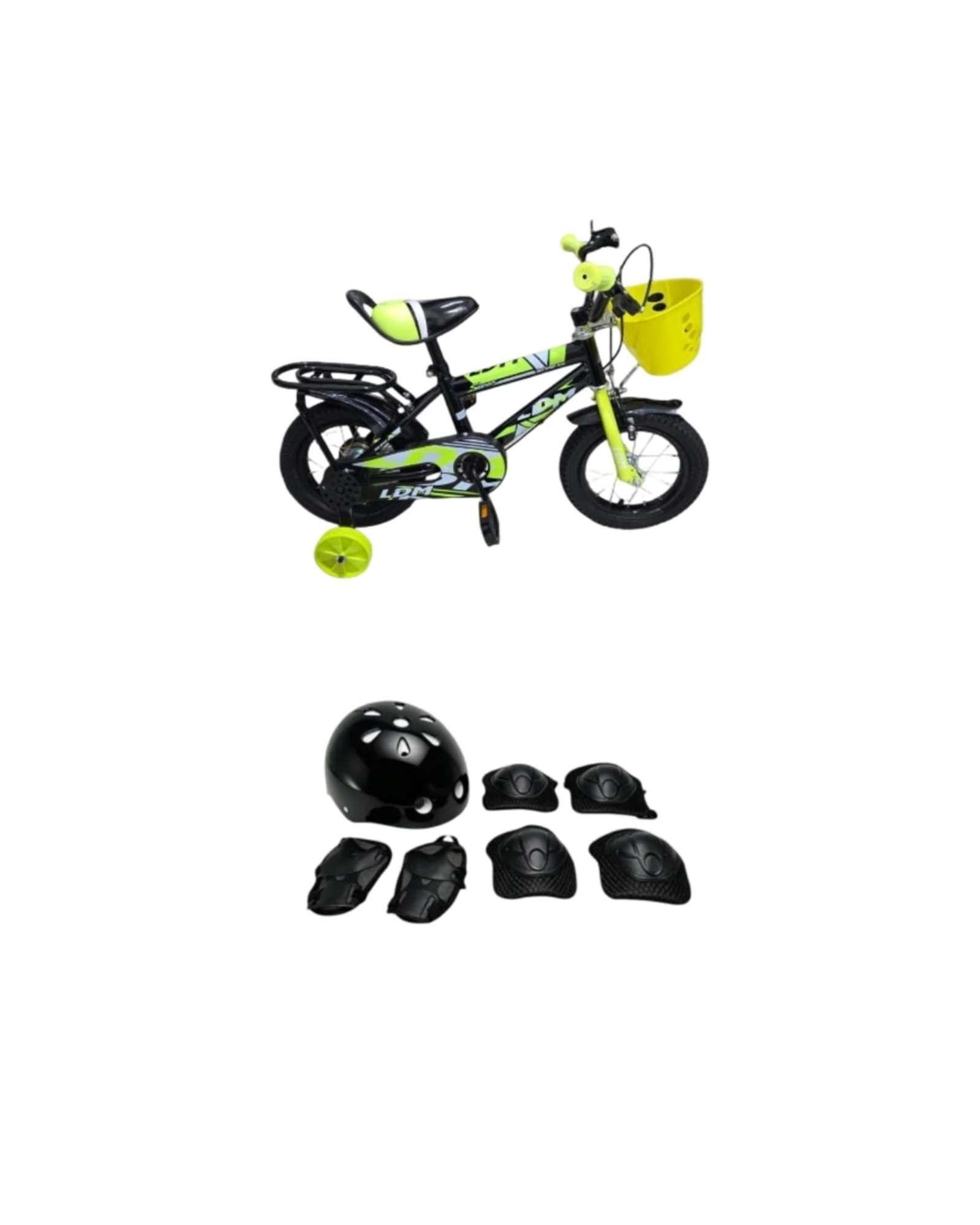 Bicicleta Para Niños Aro 14 Con Kit De Protección Y Casco 07-5