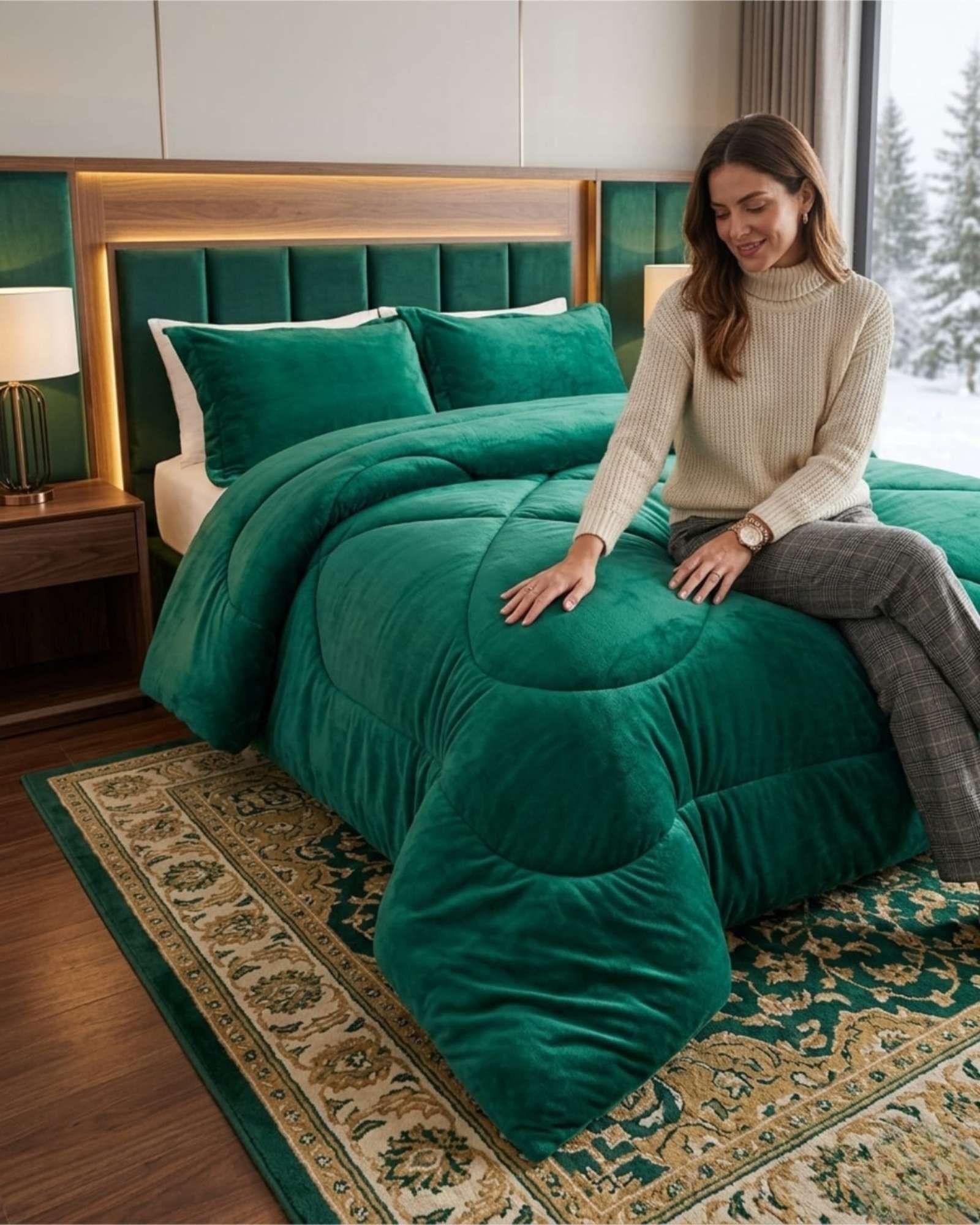 Plumon Plush de Chiporro Ultra Suave Para Invierno Plaza y media m17-2