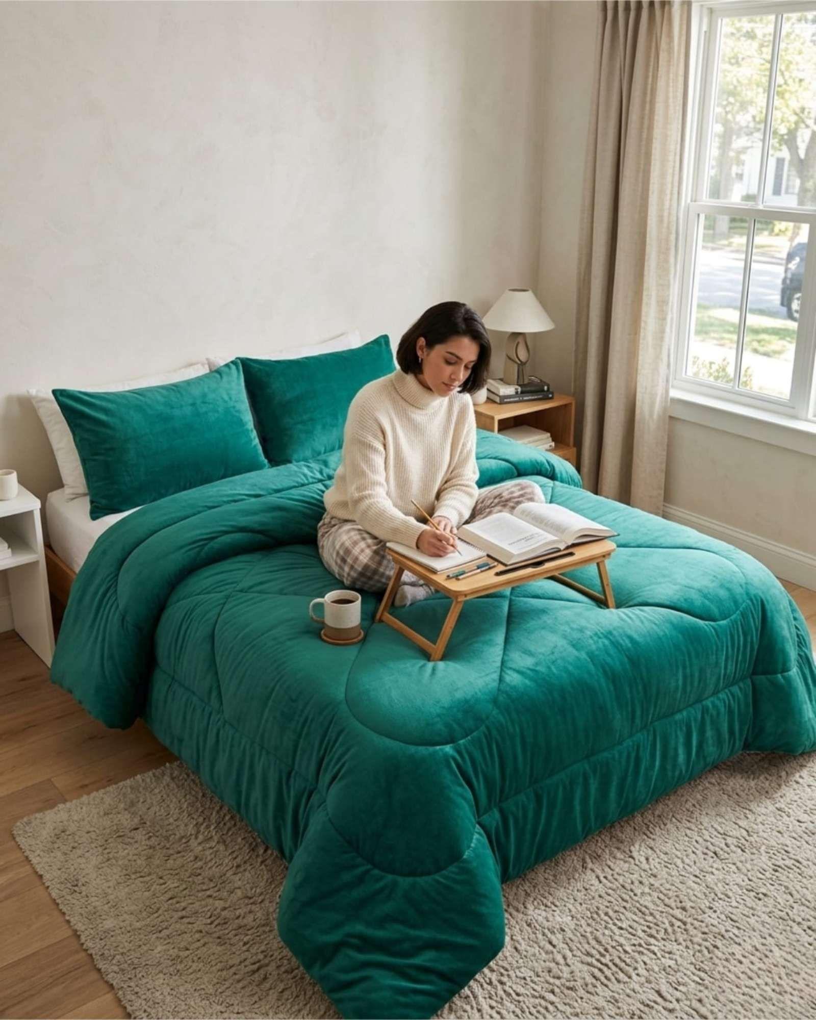 Plumon Plush de Chiporro Ultra Suave Para Invierno Plaza y media m17-3