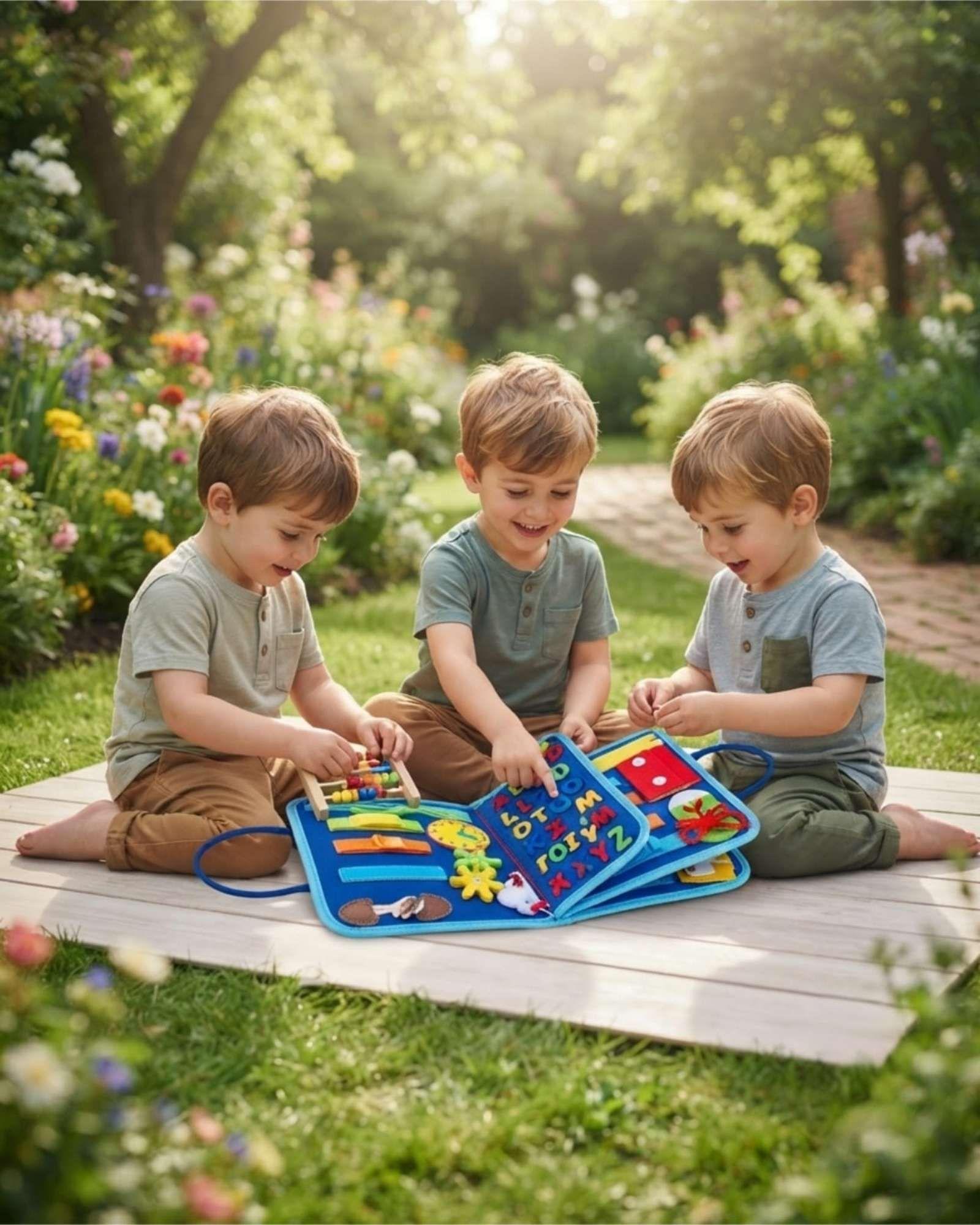 Libro Sensorial Didactico De Fieltro Para Bebes m3-4