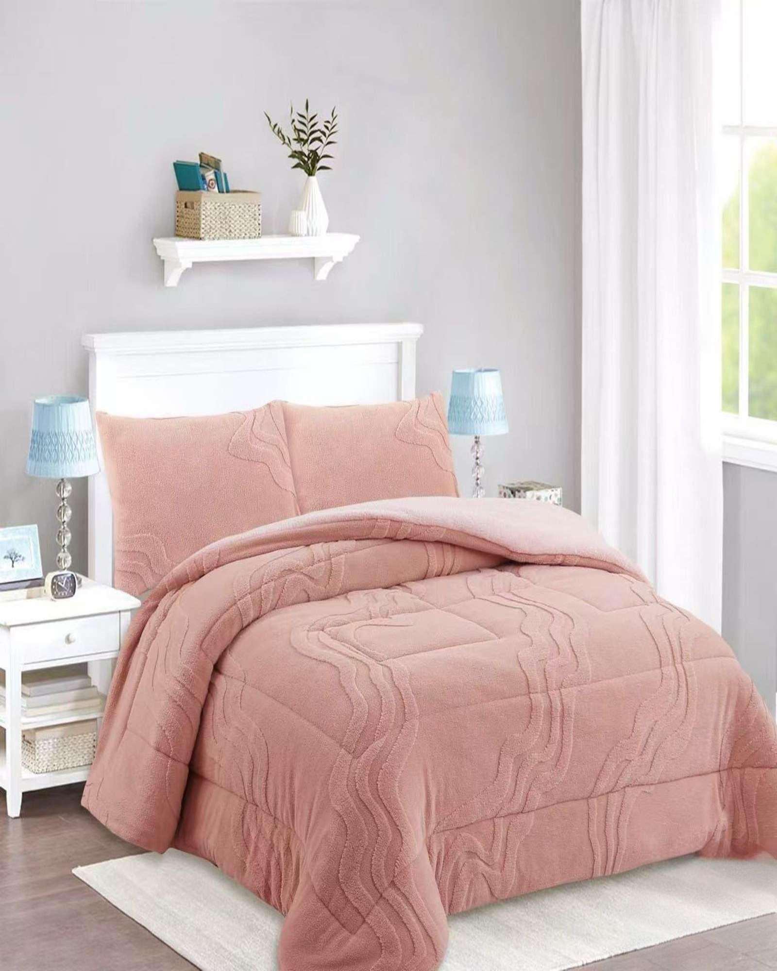 CUBRECAMA DISEÑO 2025 CON CHIPORRO SUPER KING 250 CM X 270 CM ROSA *1-2
