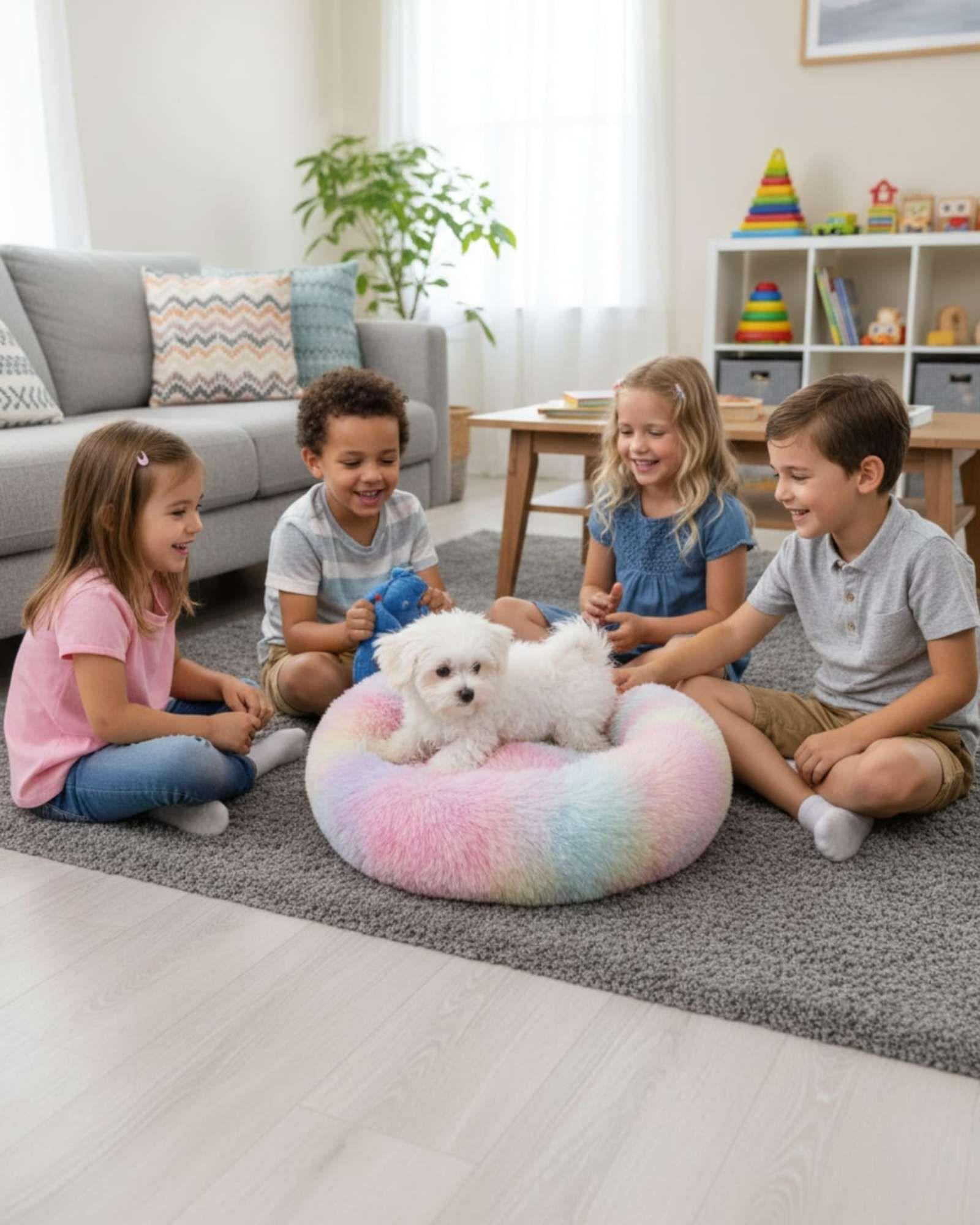 Cama Acolchada de Alta Densidad para tus mascotas 50 cm multicolor-3