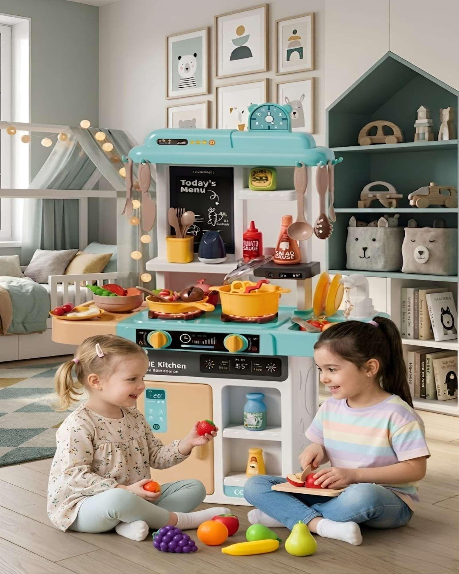 Cocina de Juguete Infantil 43 Piezas con Luz y Sonido 68 cm 01-1