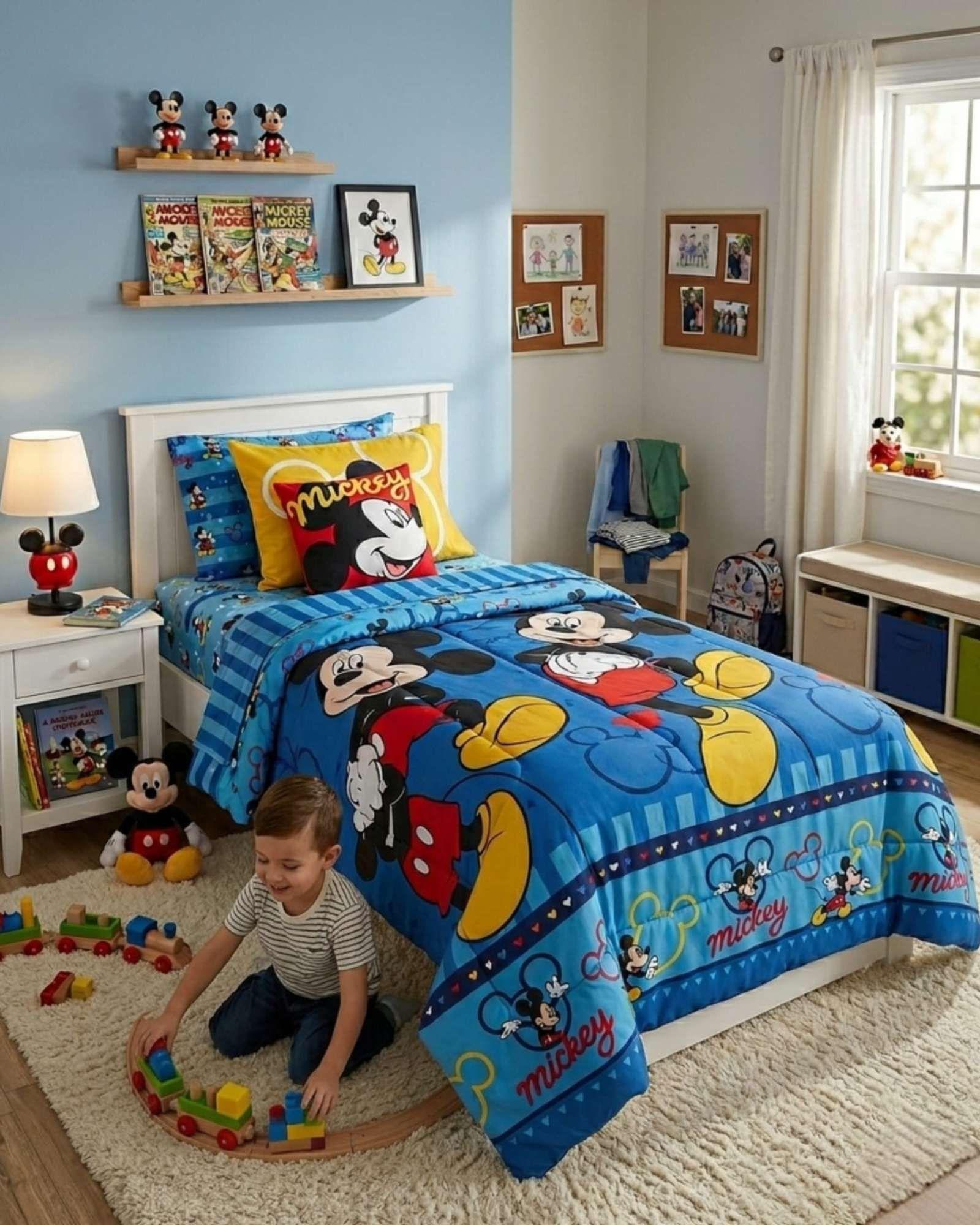 Plumon Relleno Infantil Estampado Plaza y Media-4