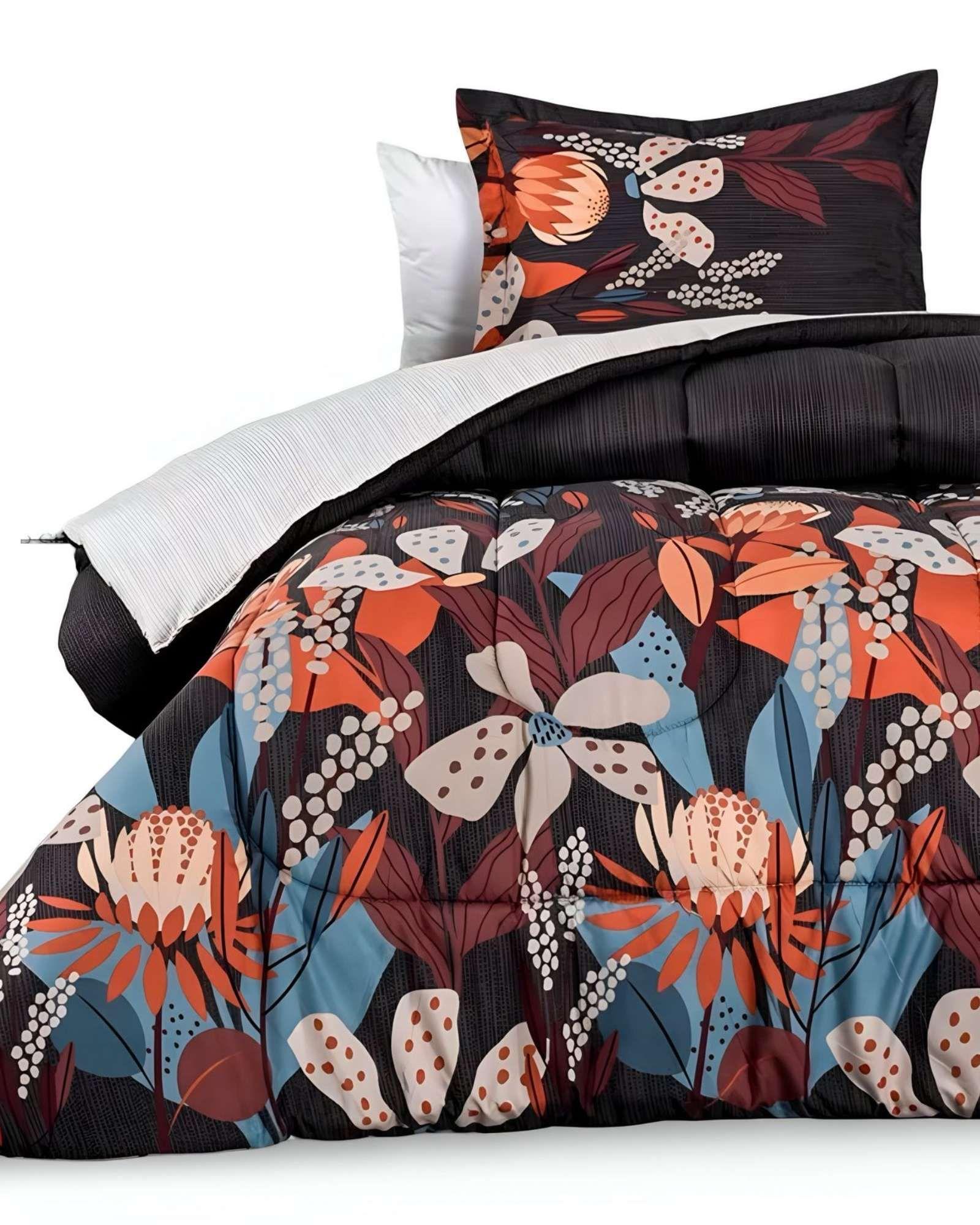 Edredón Plumón Estampado 1.5 Plazas American Family A09-2