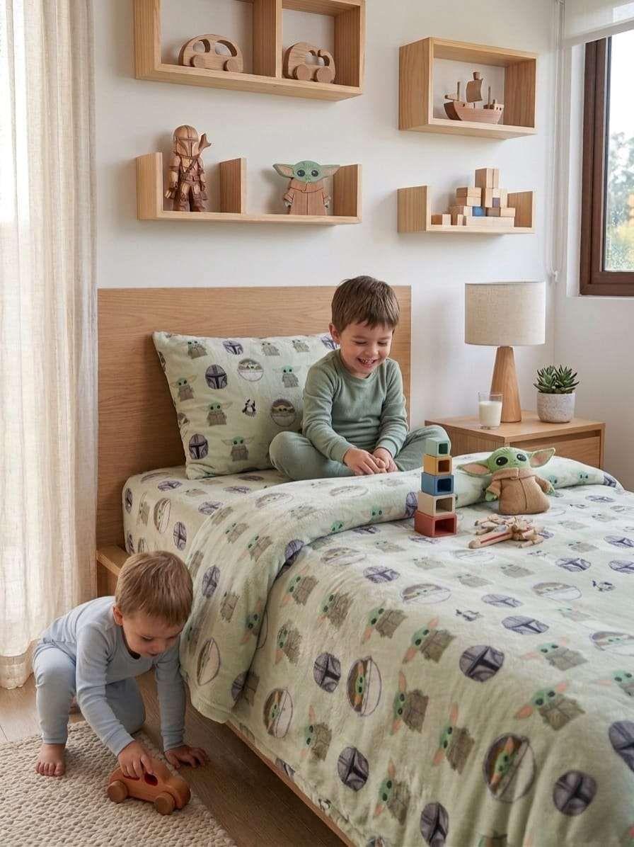 Juego Sábanas de Polar 1,5 plaza Diseño Infantil Estampado B3-4
