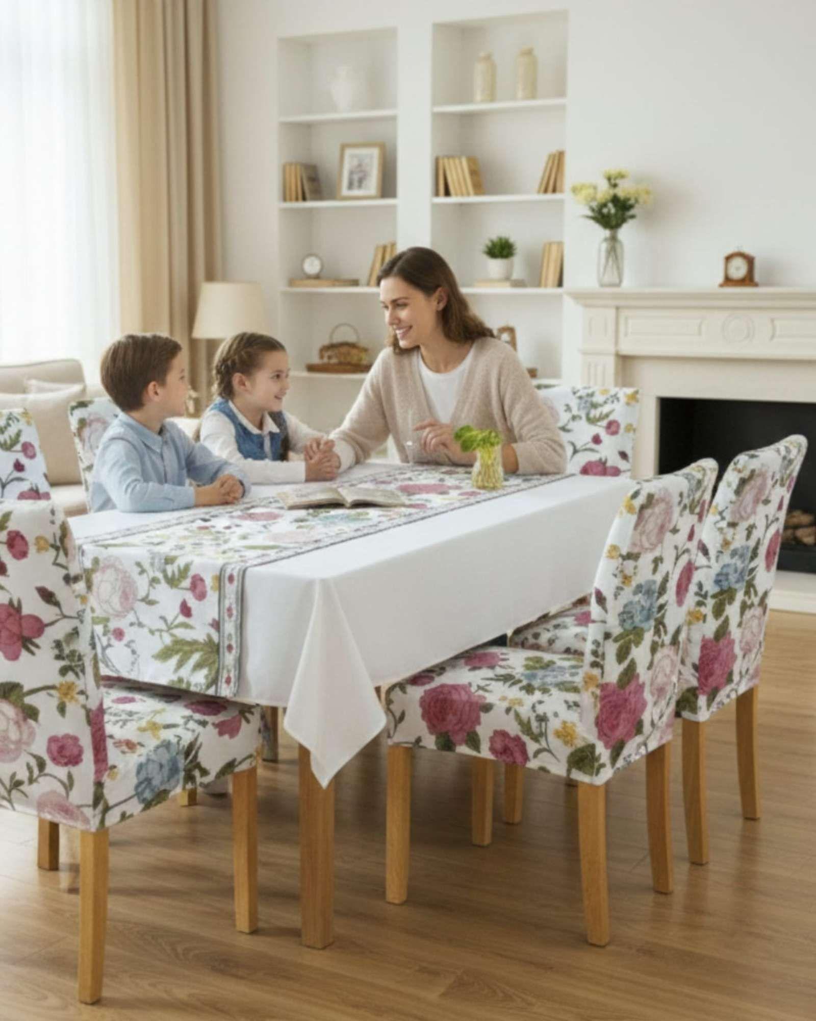 Juego De Mantel Antimanchas 140x220 + 6 Fundas De Silla 15-2