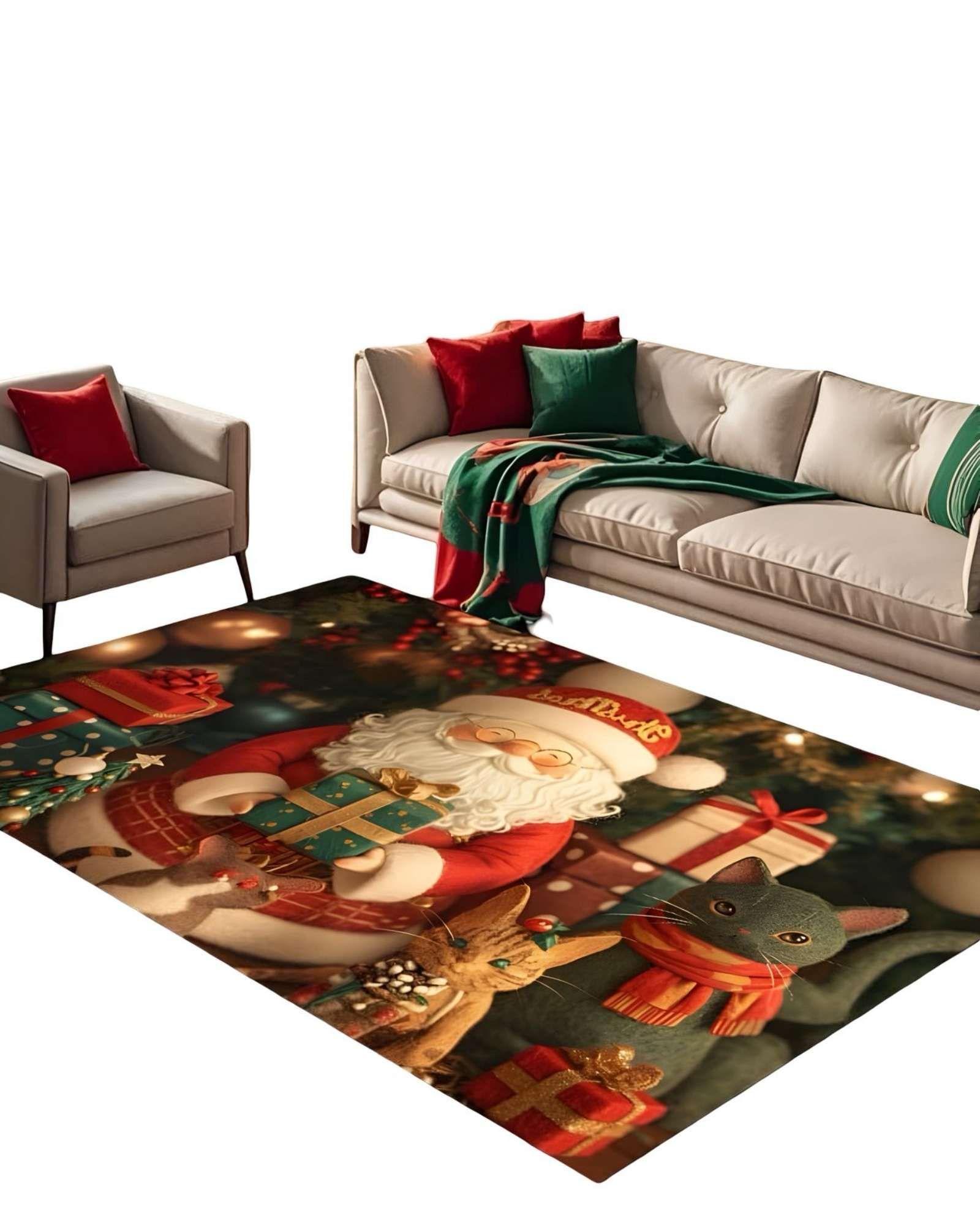 ALFOMBRA NAVIDAD PARA LIVING O COMEDOR 180cm x 200 cm A07-1