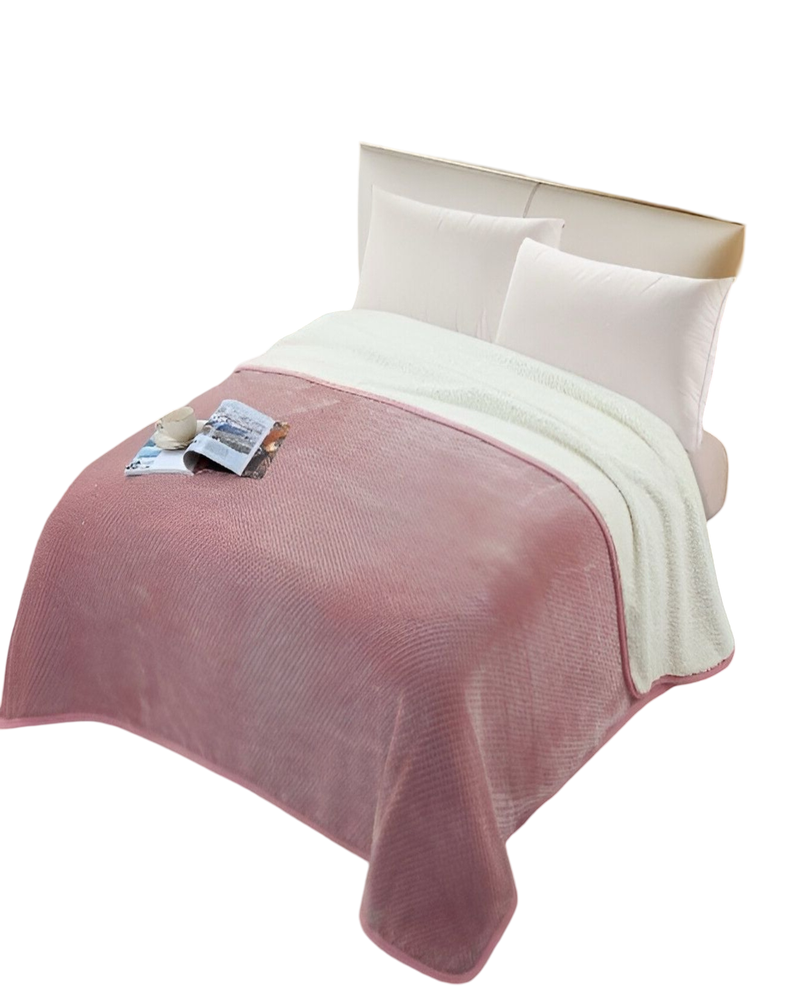 FRAZADA CON CHIPORRO  KING 230X250 Rosa-1