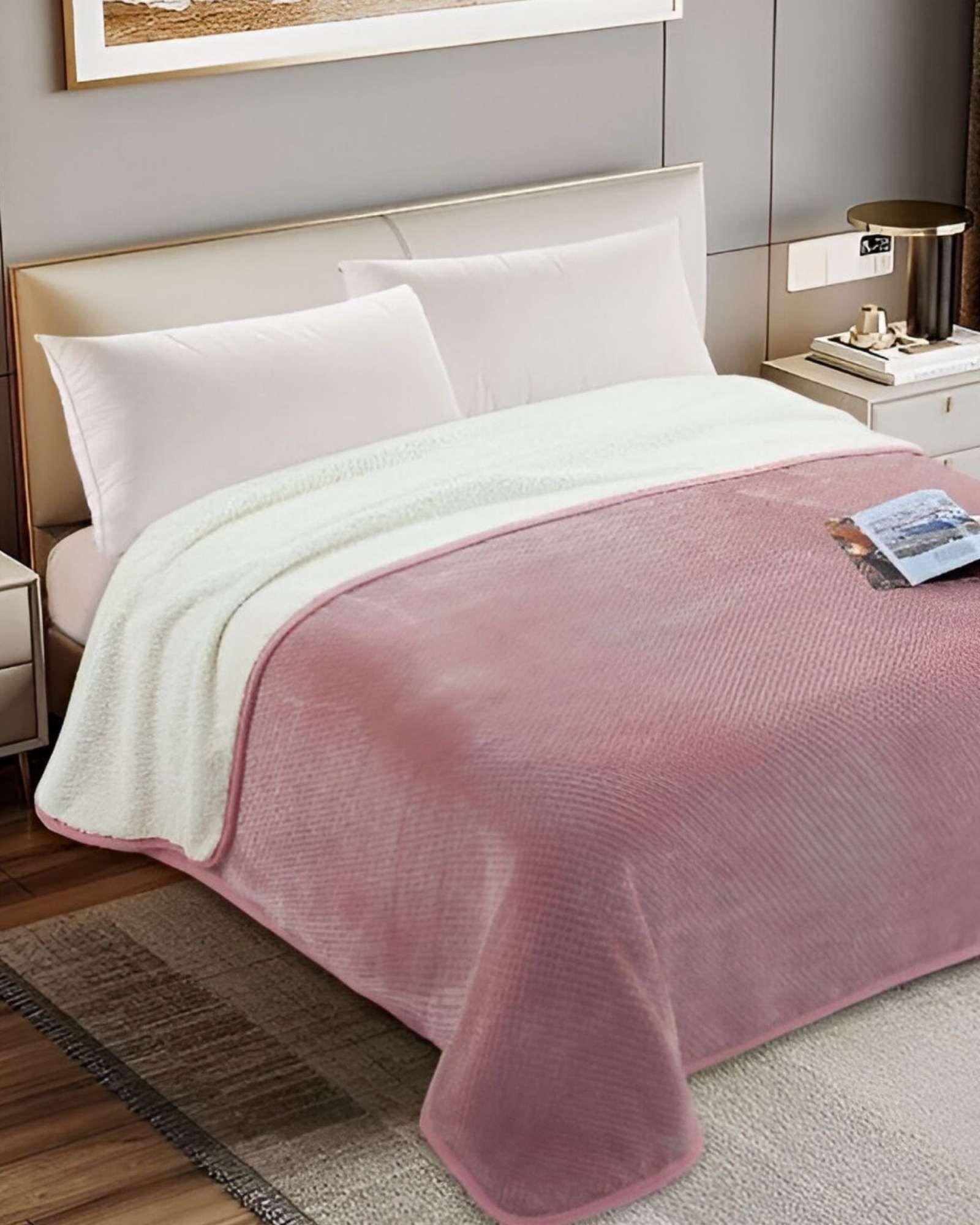 FRAZADA CON CHIPORRO  KING 230X250 Rosa-2