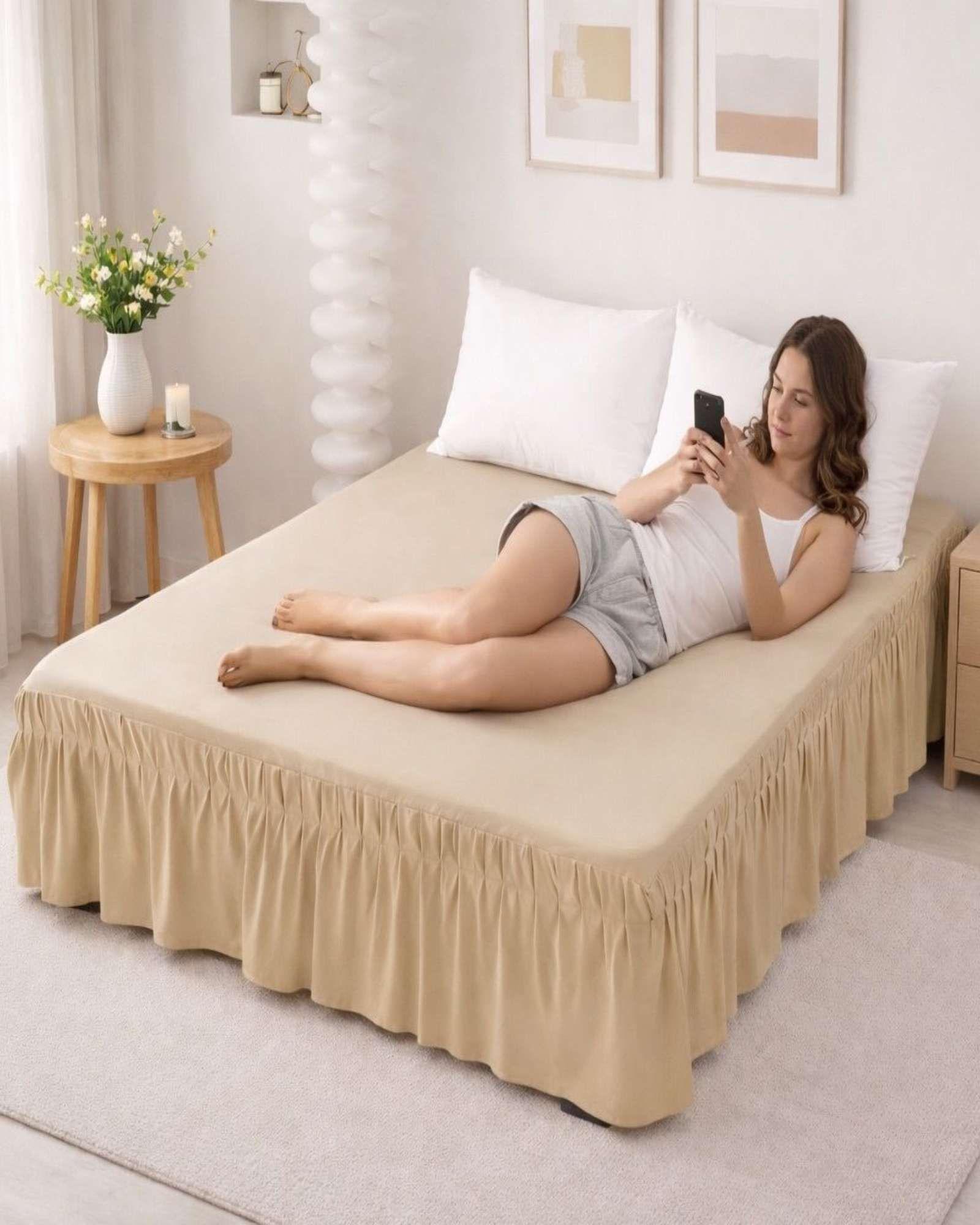 Cubre Base de Cama Elastico Ajustable Super King m7-2