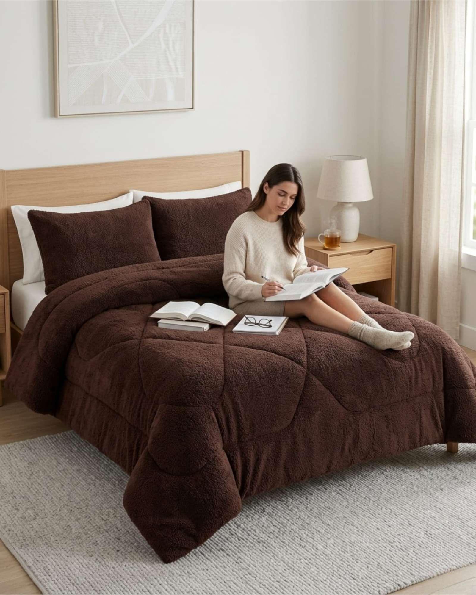 Plumon Plush de Chiporro Ultra Suave Para Invierno Plaza y media m18-2