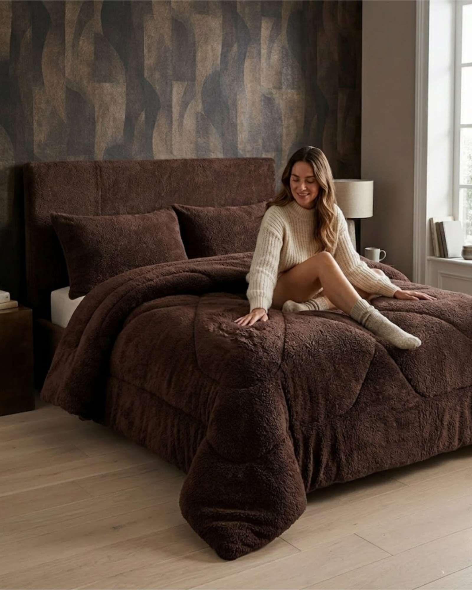 Plumon Plush de Chiporro Ultra Suave Para Invierno Plaza y media m18-3