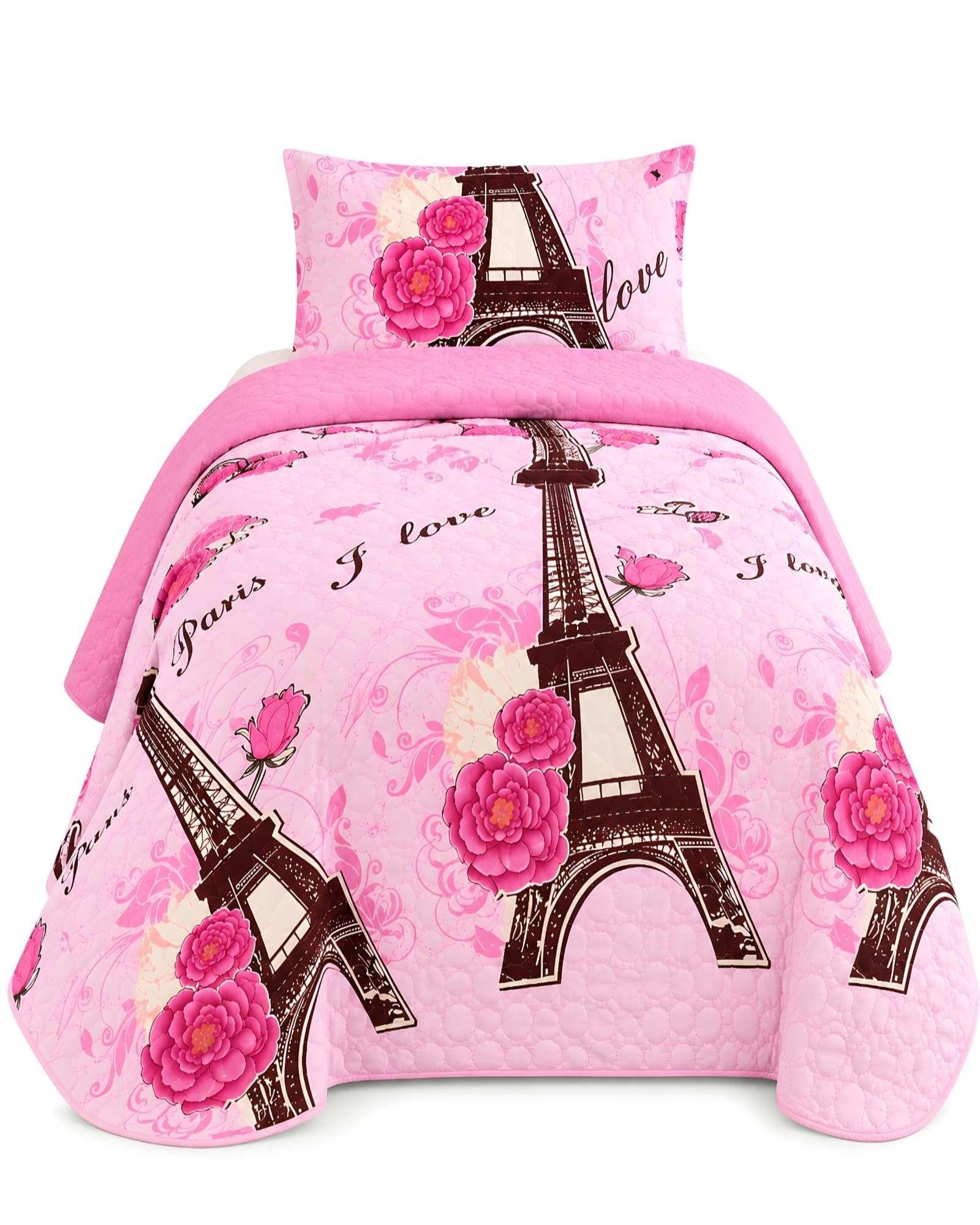 Quilt De Verano Ligero Y Fresco Plaza Y Media Reversible m5-5