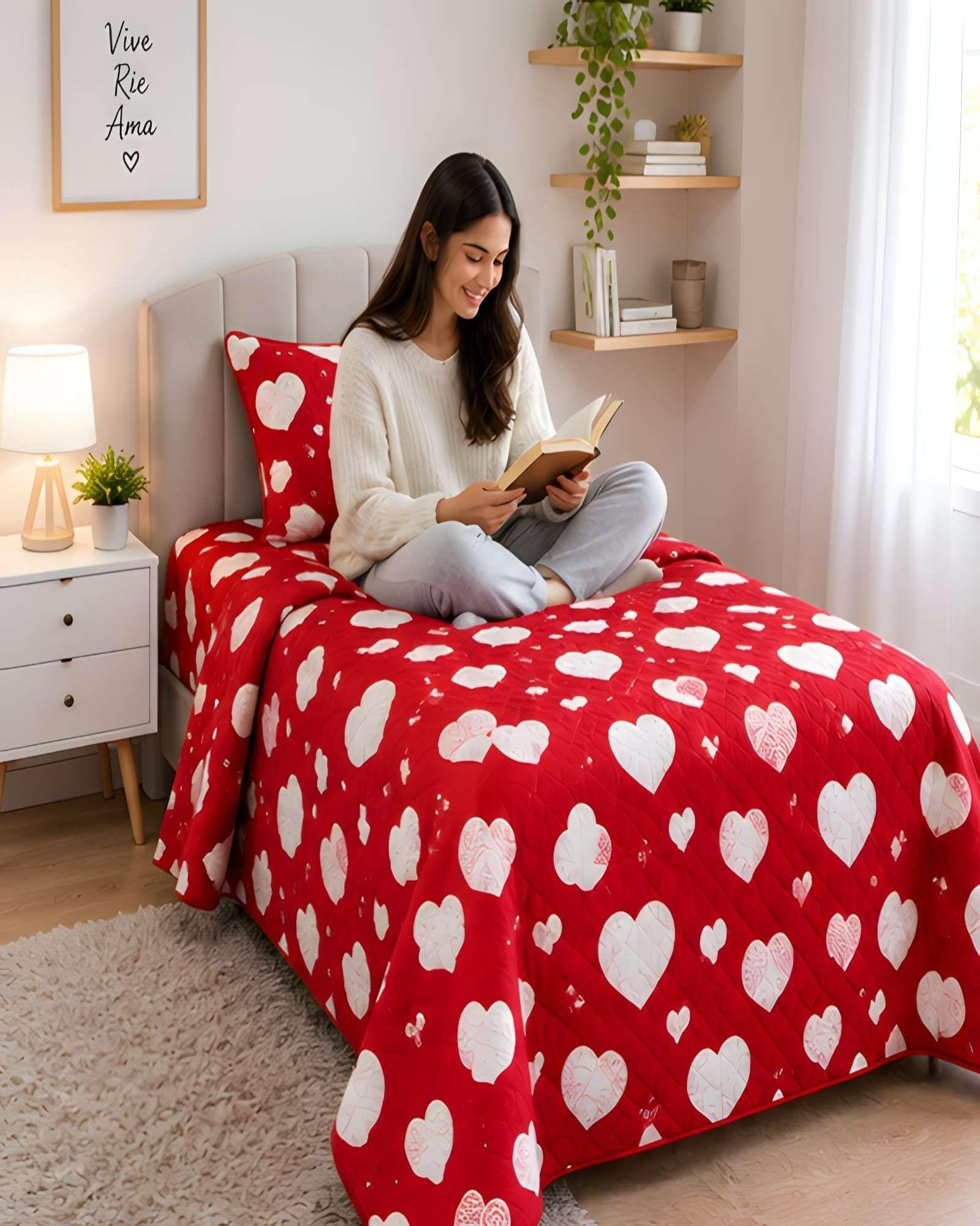 Set de Cubrecama y Funda de Almohada 1.5 plaza 180x230cm A23-2