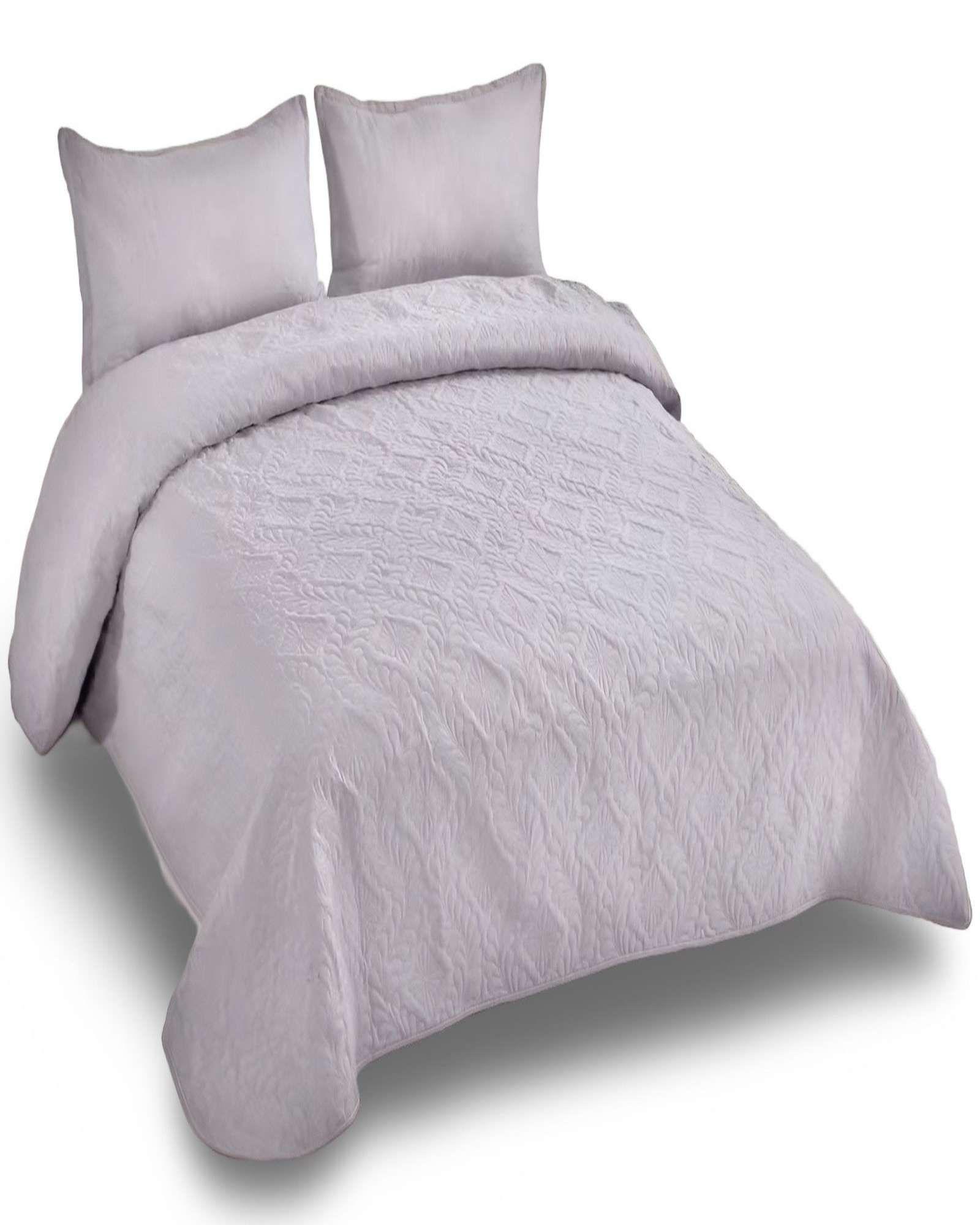 CUBRECAMA ELEGANTE  QUILT VERANO KING - SUPER KING 250 CM X 270 CM GRIS-0