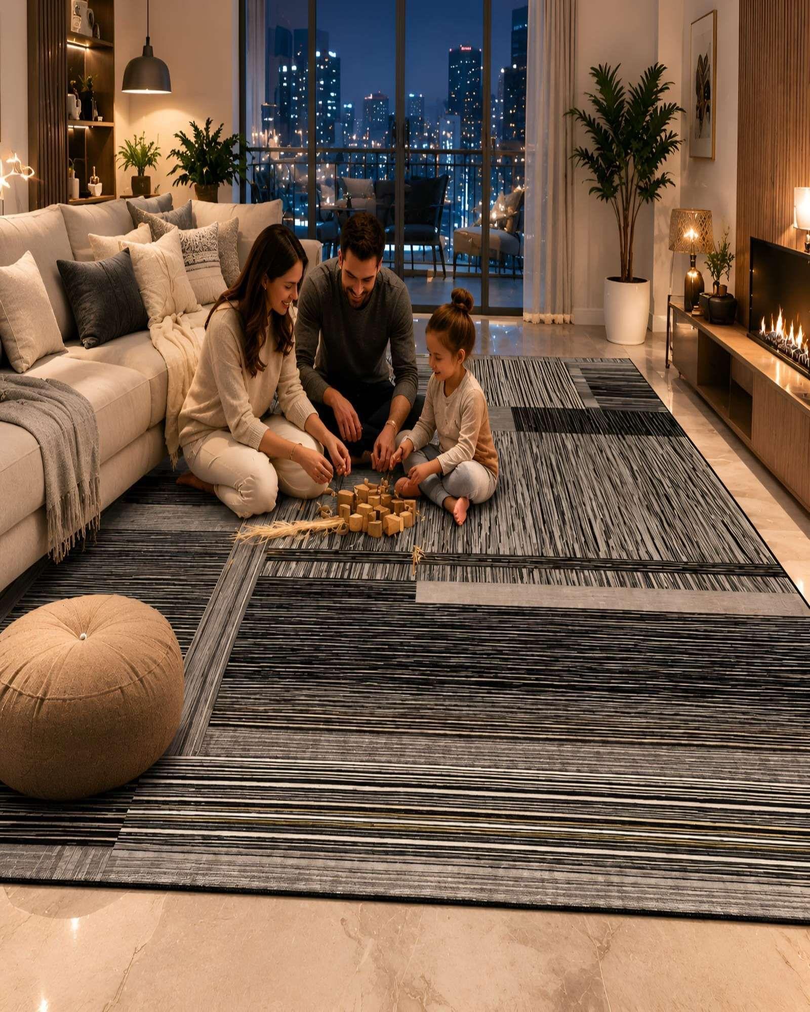 Alfombra de Diseño Geométrico Contemporáneo 160cmx200cm 16-1