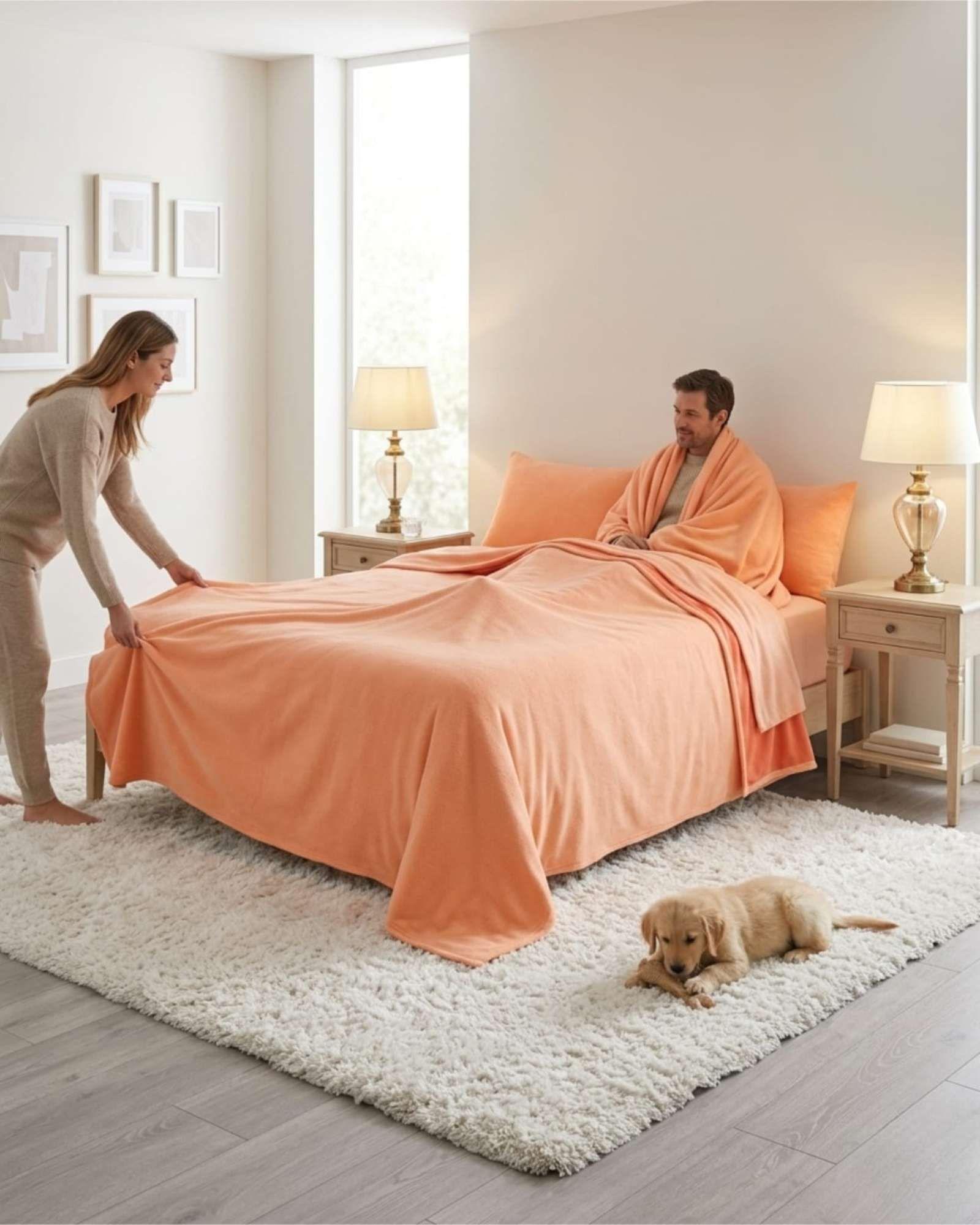 Juego De Sabanas De Polar Ultra Suave 2 Plazas m1-3