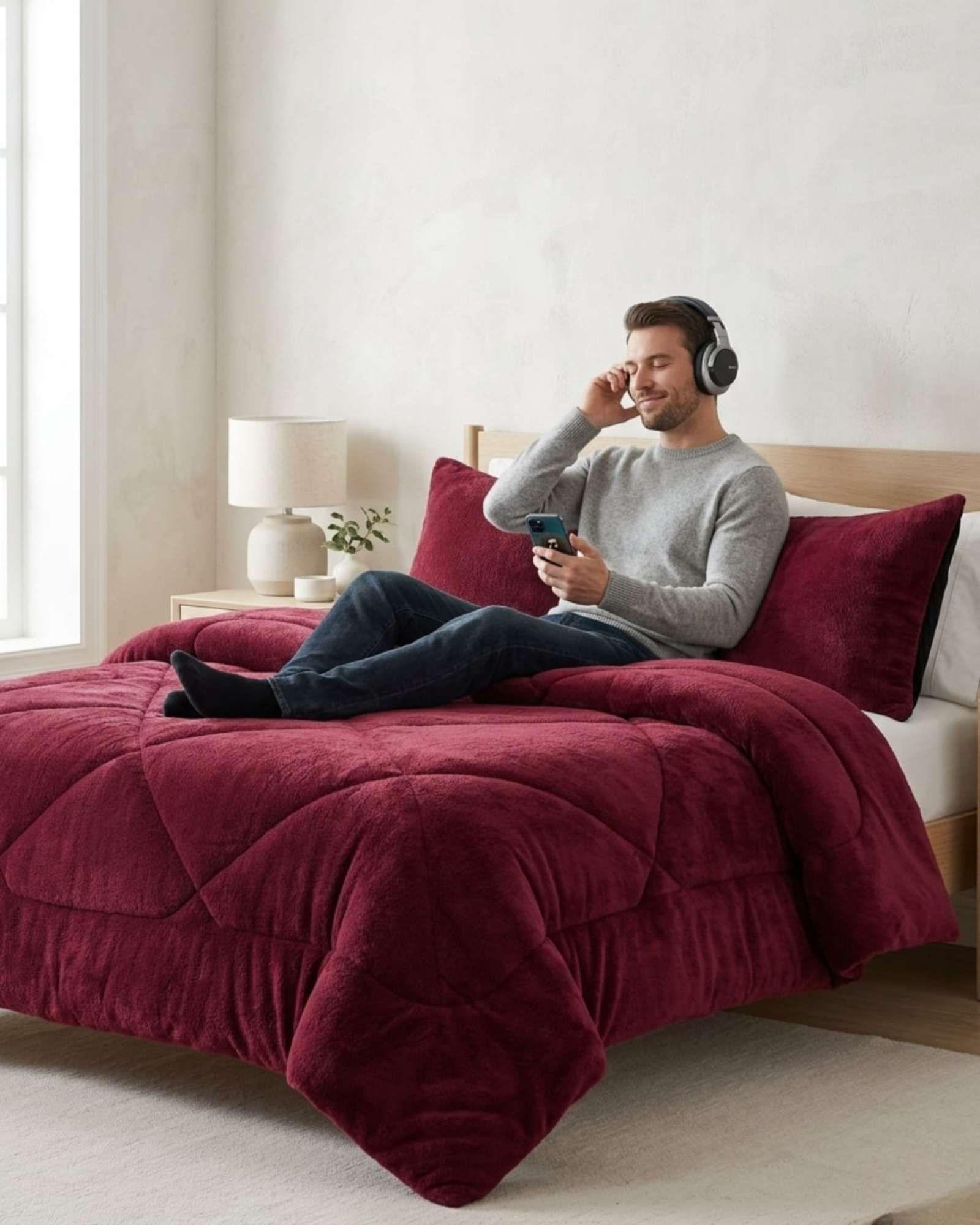 Plumon Plush de Chiporro Ultra Suave Para Invierno Plaza y media m25-2